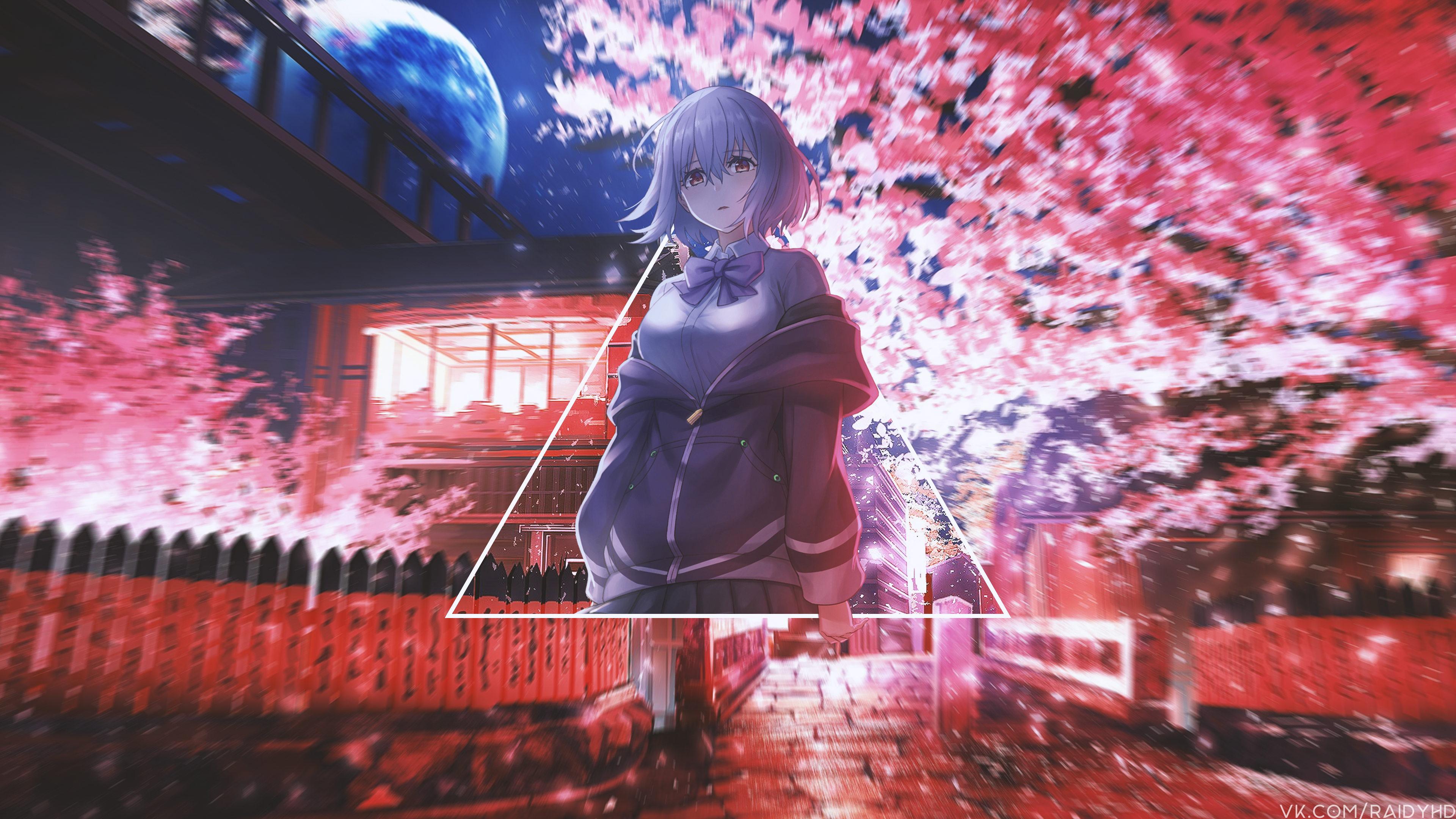 Anime 3840x2160 anime girls anime picture-in-picture cherry blossom SSSS.GRIDMAN
