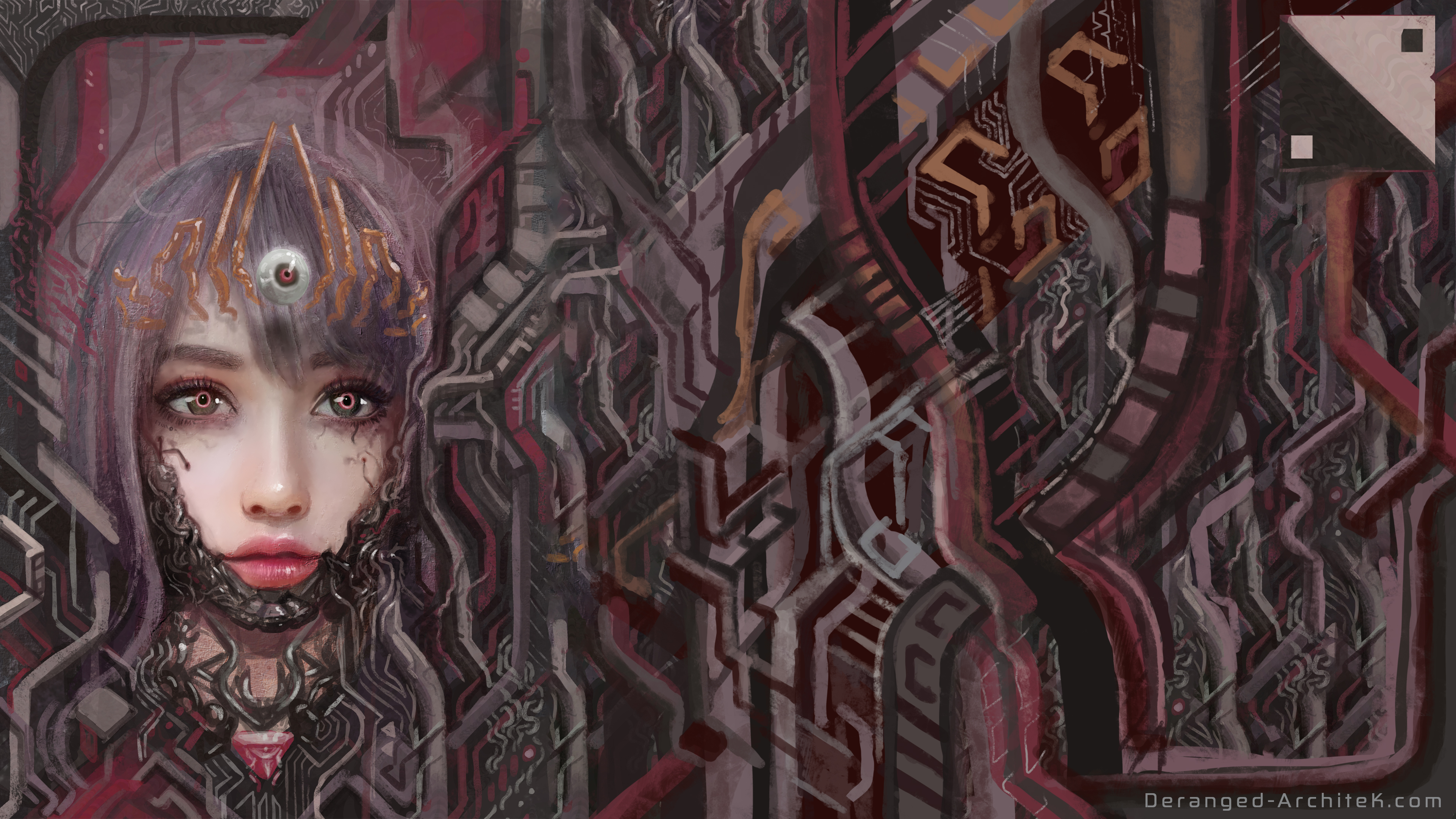 General 3840x2160 psychedelic cyberpunk painting