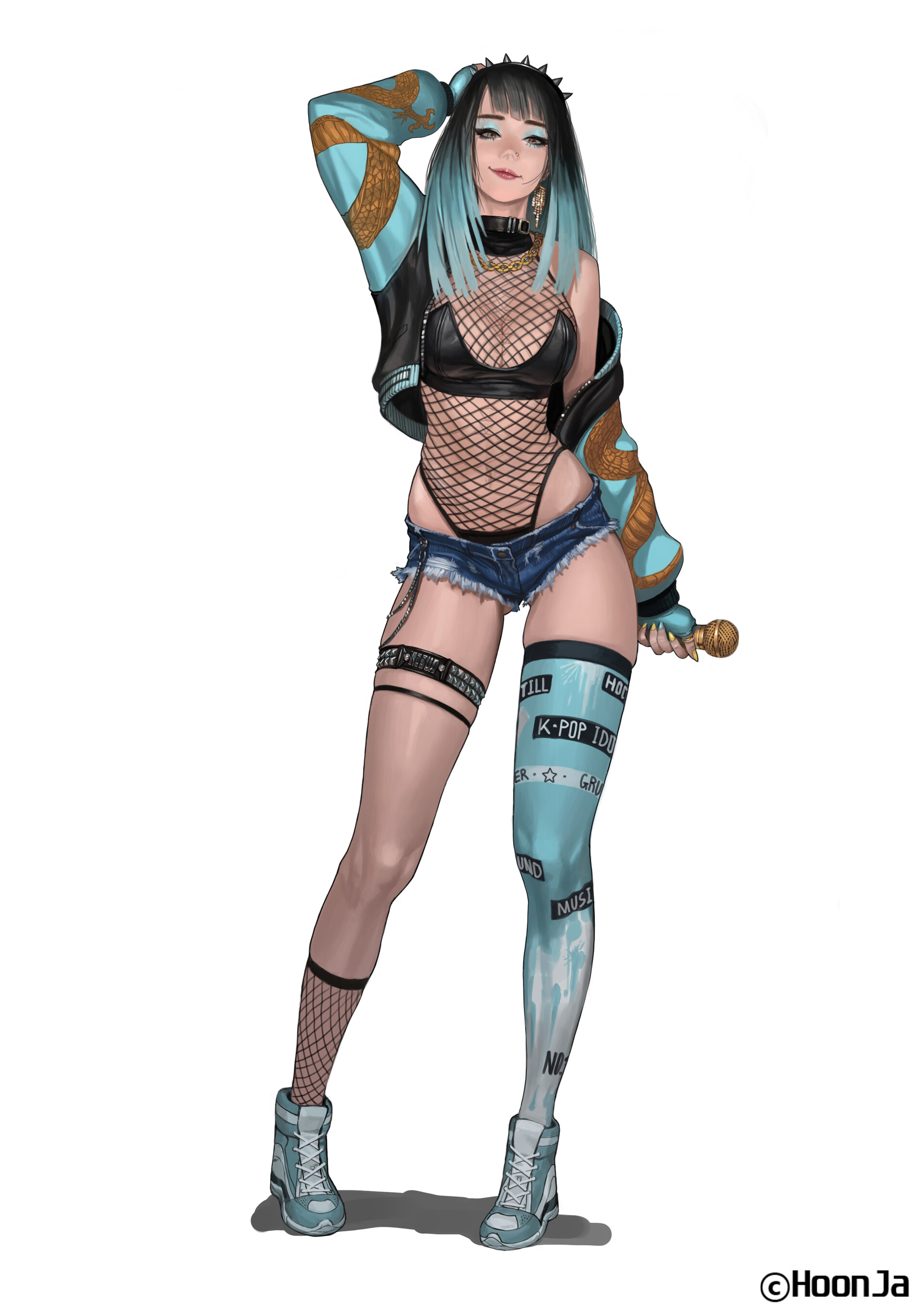 General 1920x2716 portrait display original characters drawing simple background frontal view hips missing sock