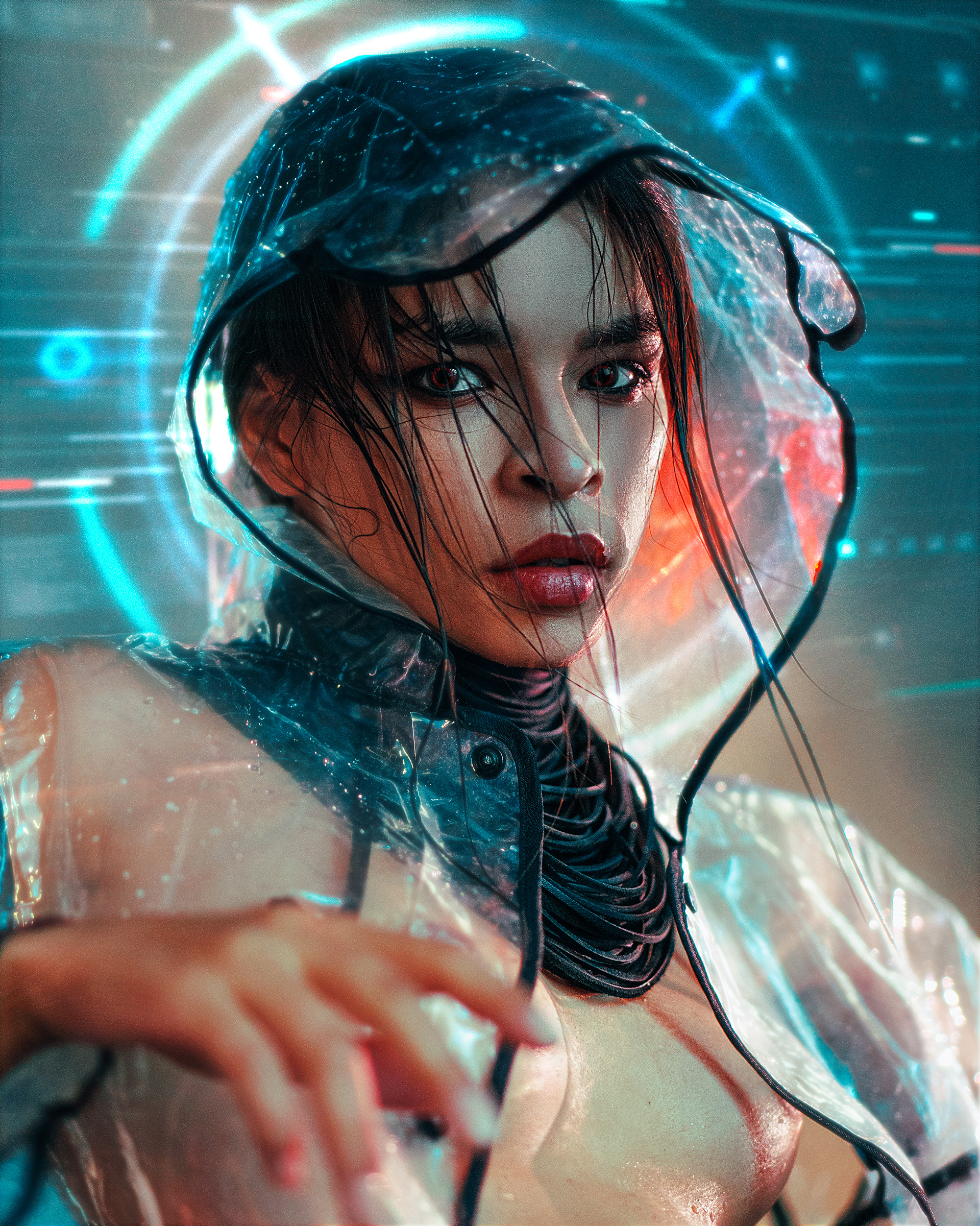 People 1920x2401 cyberpunk cyber science fiction futuristic Julia Bast women
