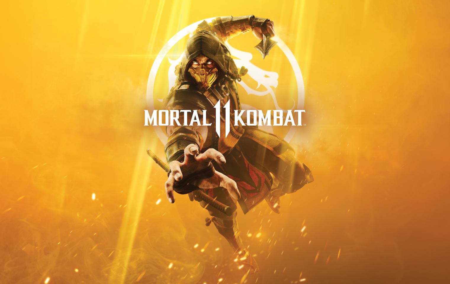 General 1520x960 Mortal Kombat 11 Mortal Kombat yellow background video games video game warriors video game characters video game art gradient orange background