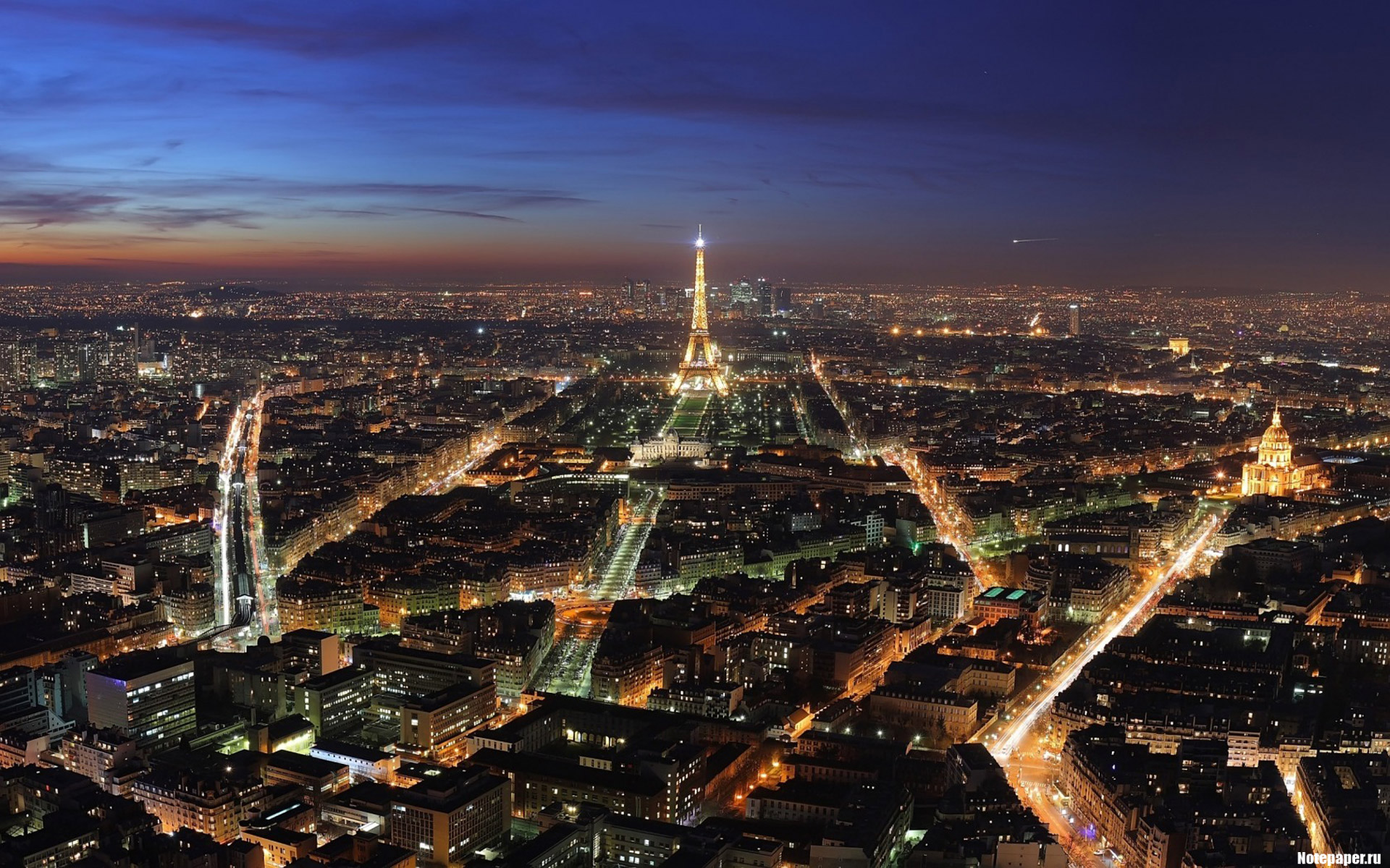 General 1920x1200 Paris Eiffel Tower night sky cityscape France city lights aerial view