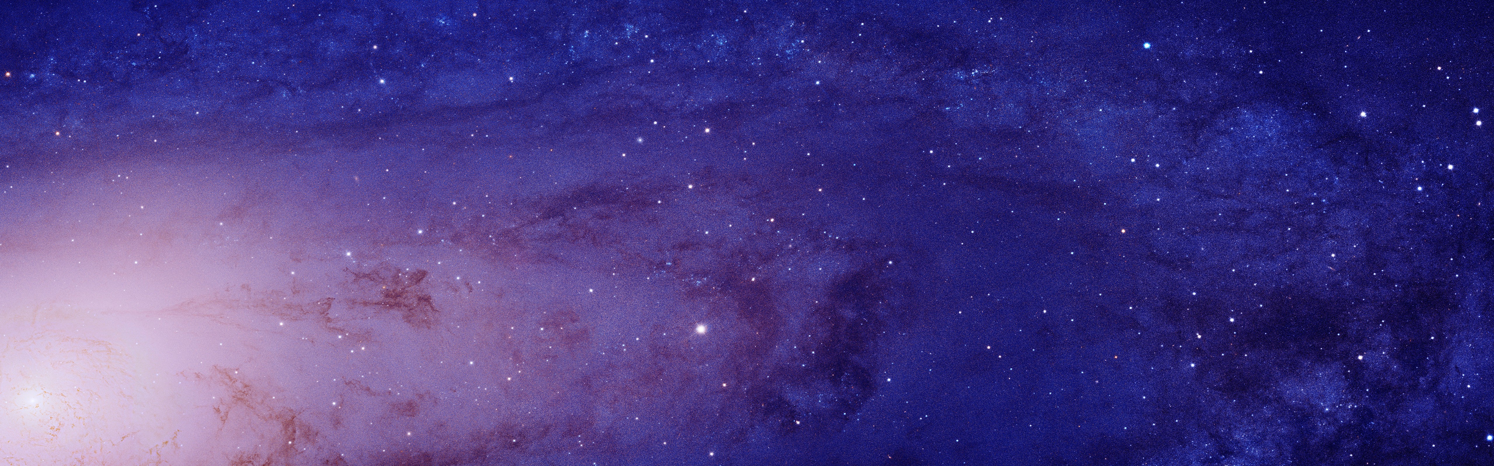 General 5120x1600 Andromeda galaxy space stars closeup multiple display dual monitors space art digital art