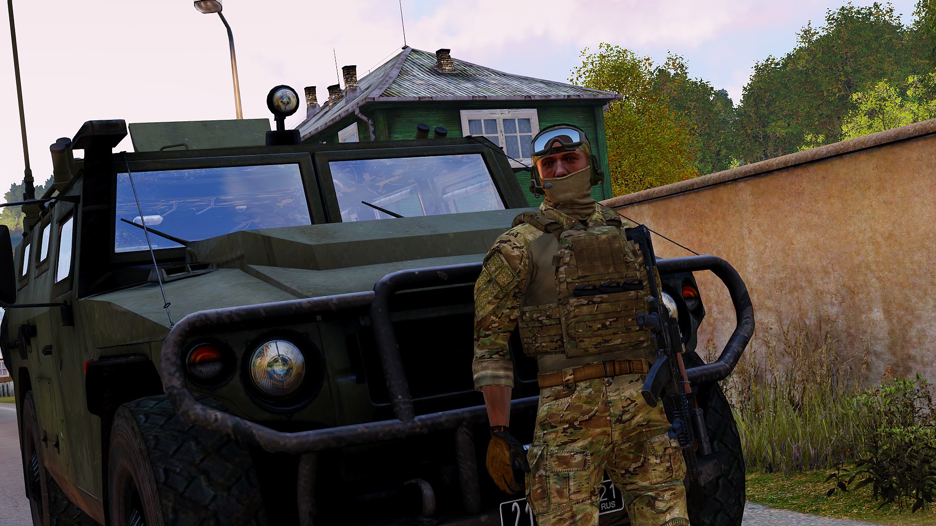 General 1920x1080 video games Arma 3 outdoors weapon military GAZ Tigr GAZ vehicle screen shot PC gaming