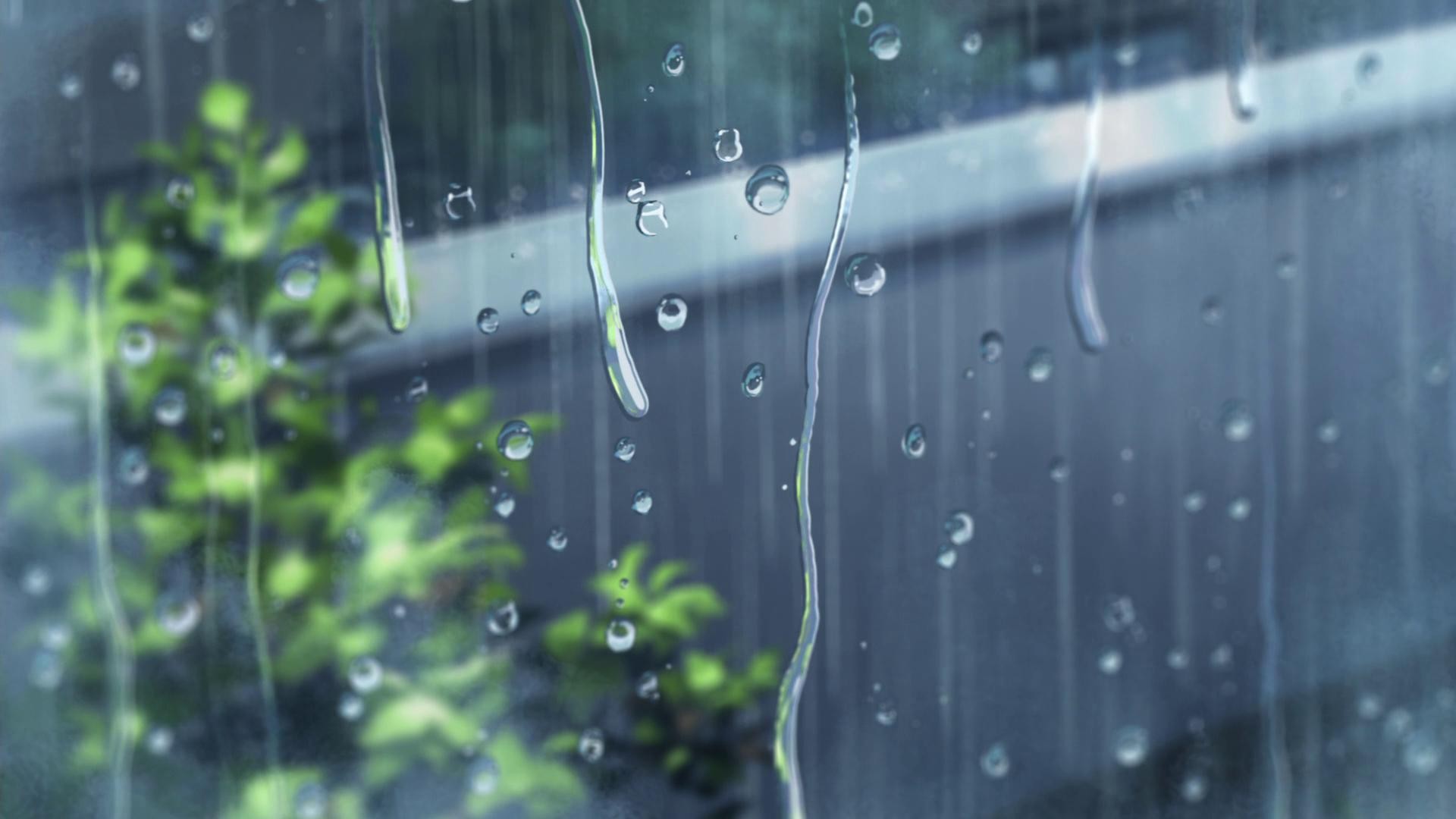 General 1920x1080 window rain The Garden of Words Makoto Shinkai 