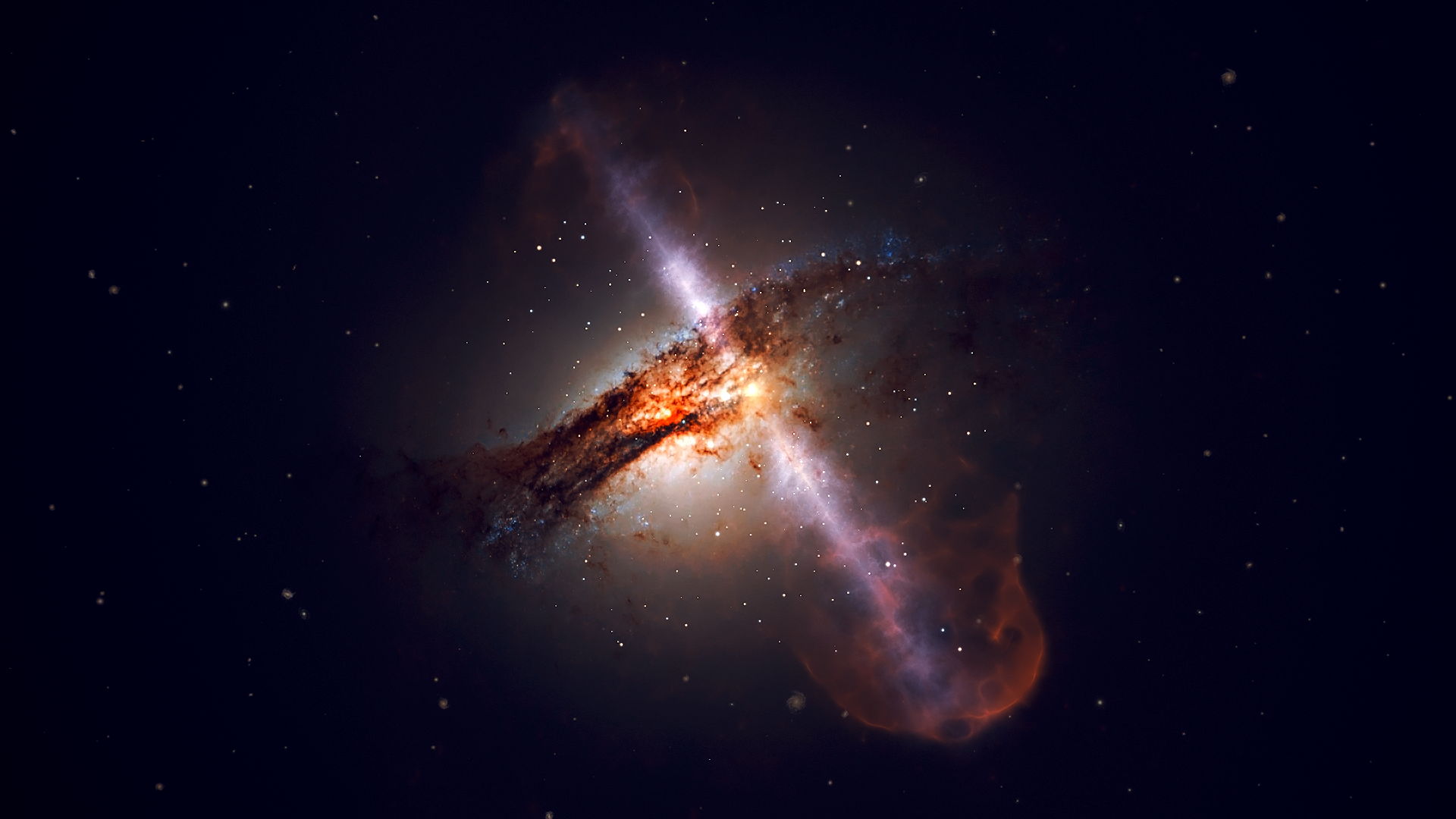 General 1920x1080 supermassive black hole digital art NASA stars space science universe space art