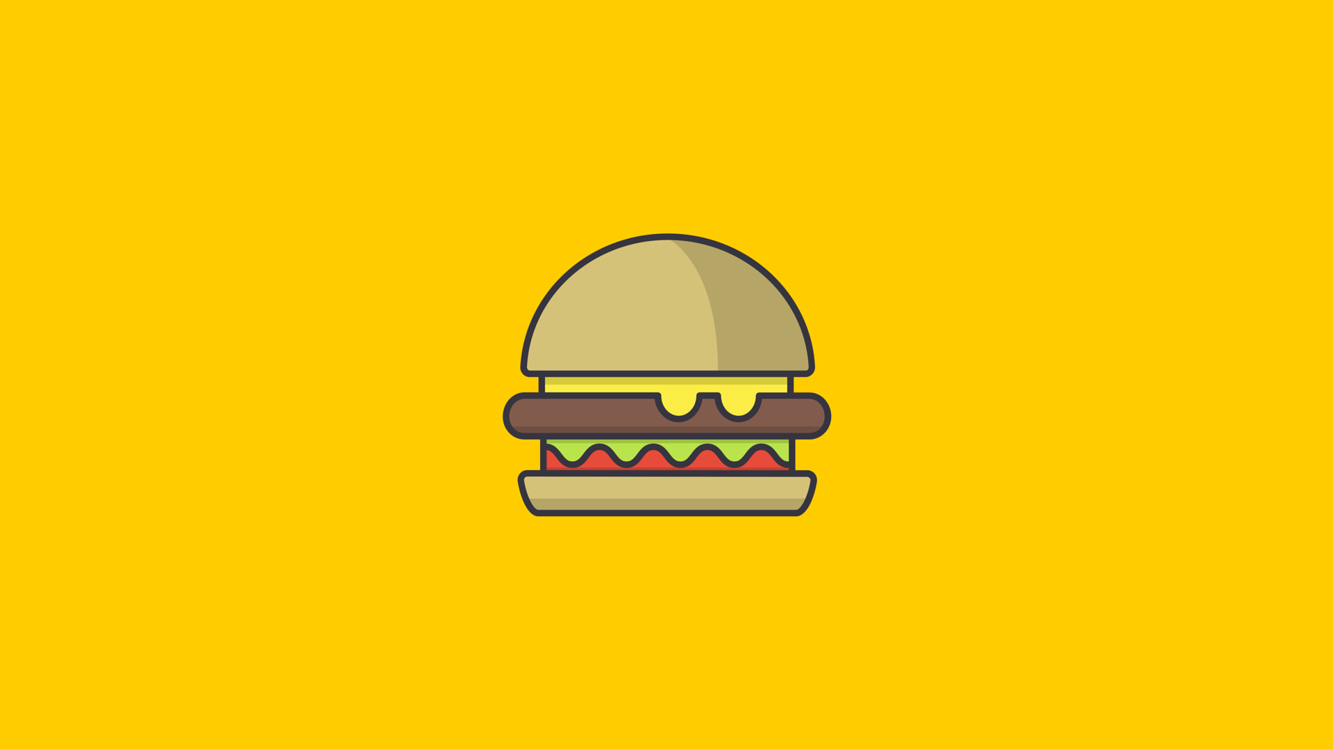 General 1920x1080 food minimalism yellow yellow background simple background burgers