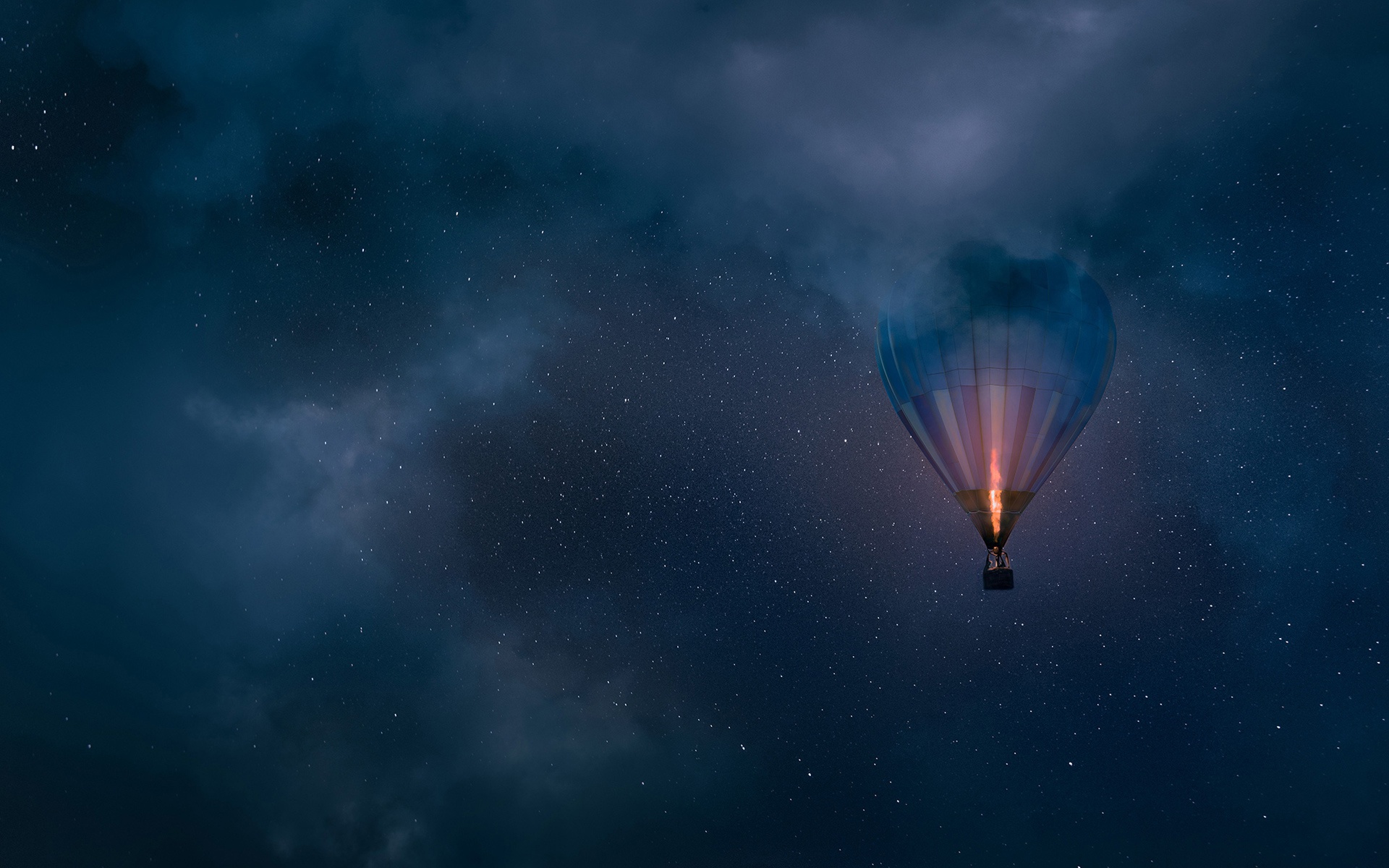 General 1920x1200 sky hot air balloons stars night digital art