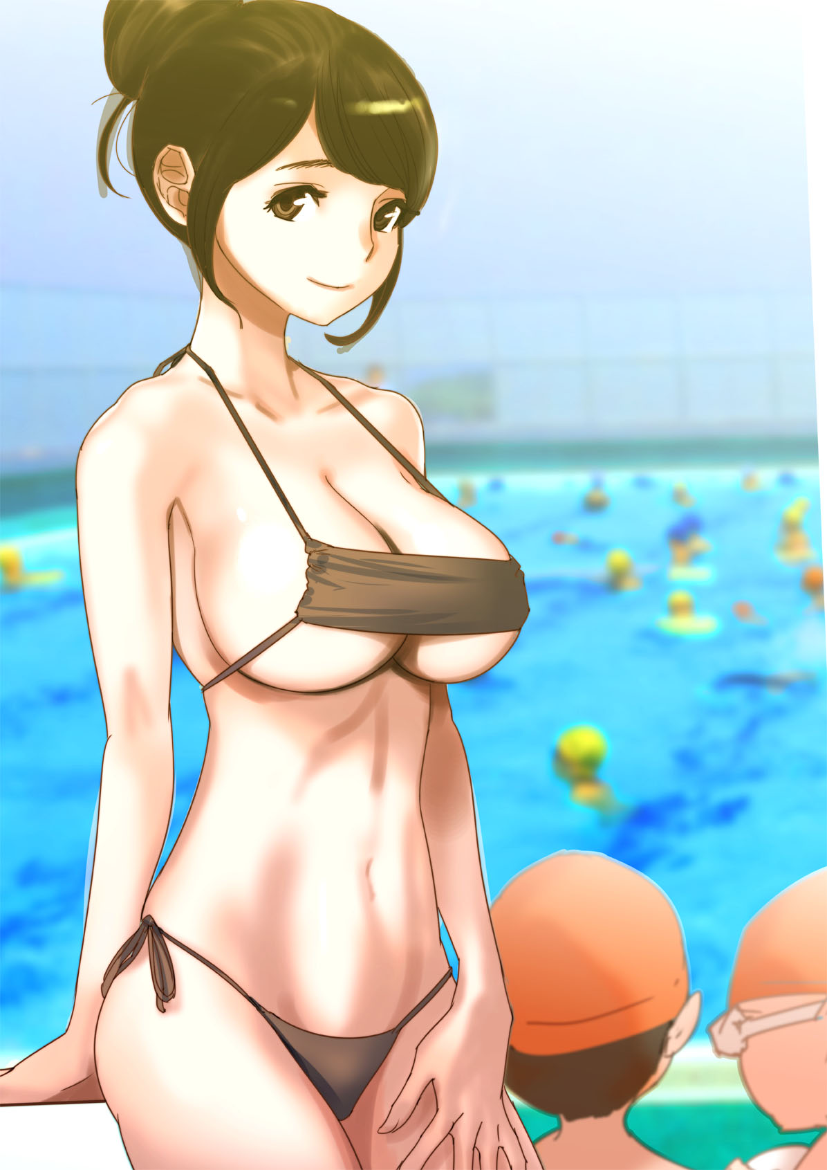 Anime 1196x1691 original characters DYTM cleavage bikini