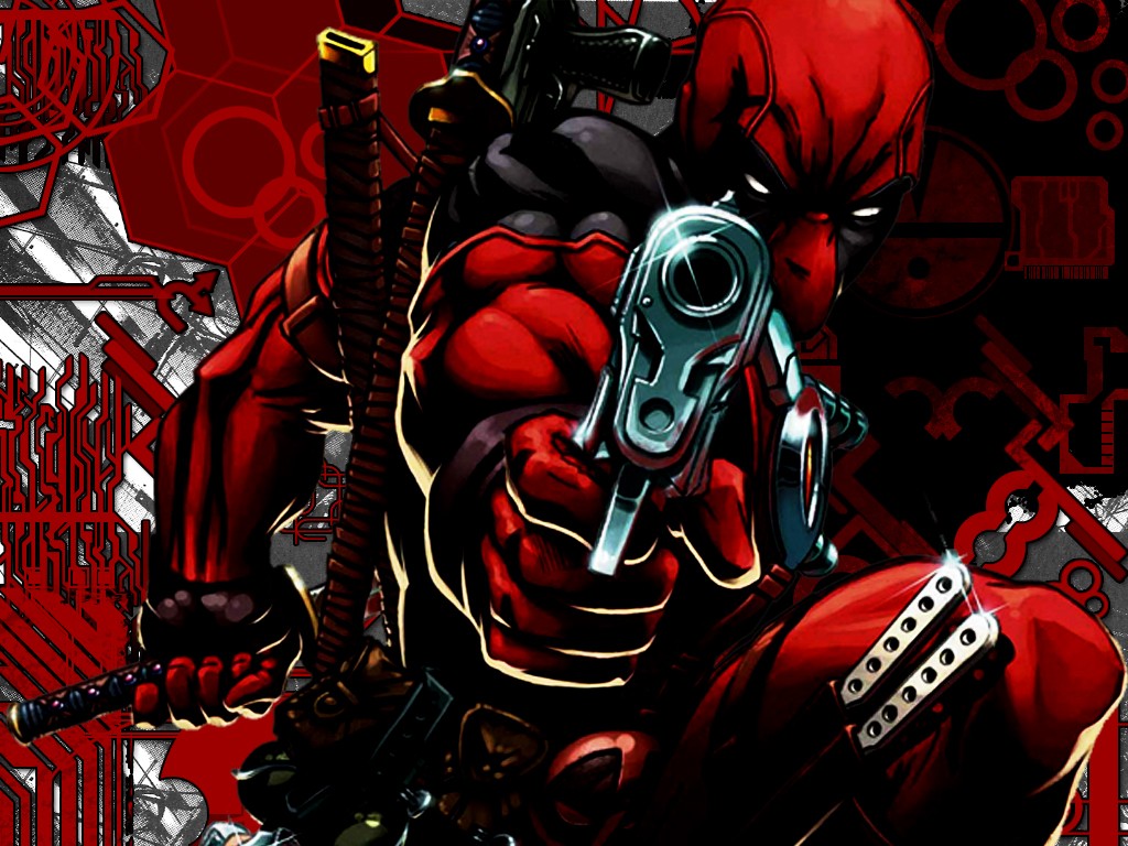 General 1024x768 antiheroes gun red at gunpoint Deadpool comic art aiming