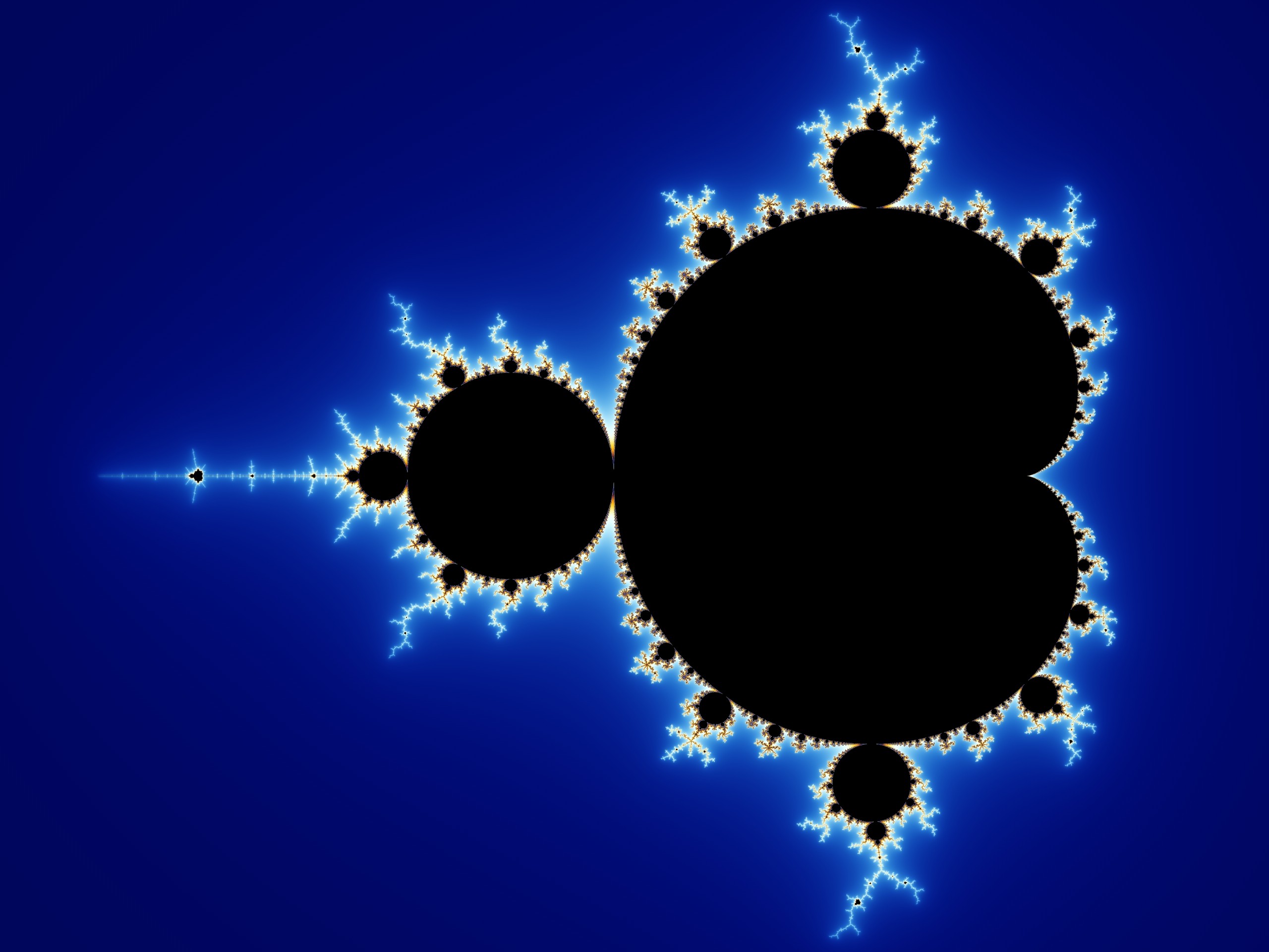General 2560x1920 simple background abstract blue background digital art mathematical fractal Mandelbrot set