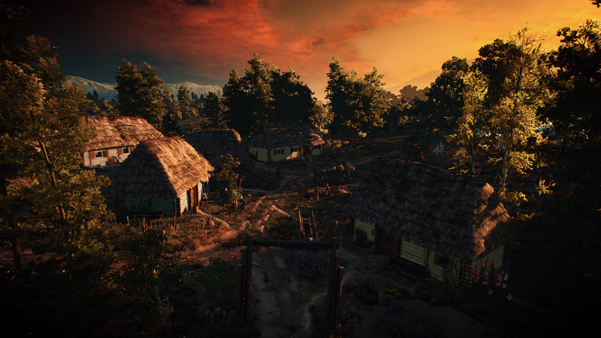 General 1920x1080 The Witcher 3: Wild Hunt video games RPG village screen shot PC gaming