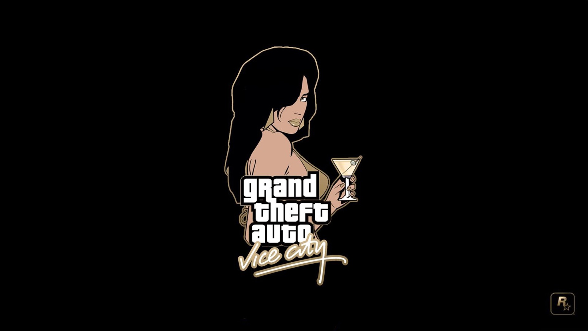 General 1920x1080 Grand Theft Auto: Vice City Rockstar Games PlayStation 2 video games Grand Theft Auto video game girls PC gaming hair over one eye women black background simple background logo