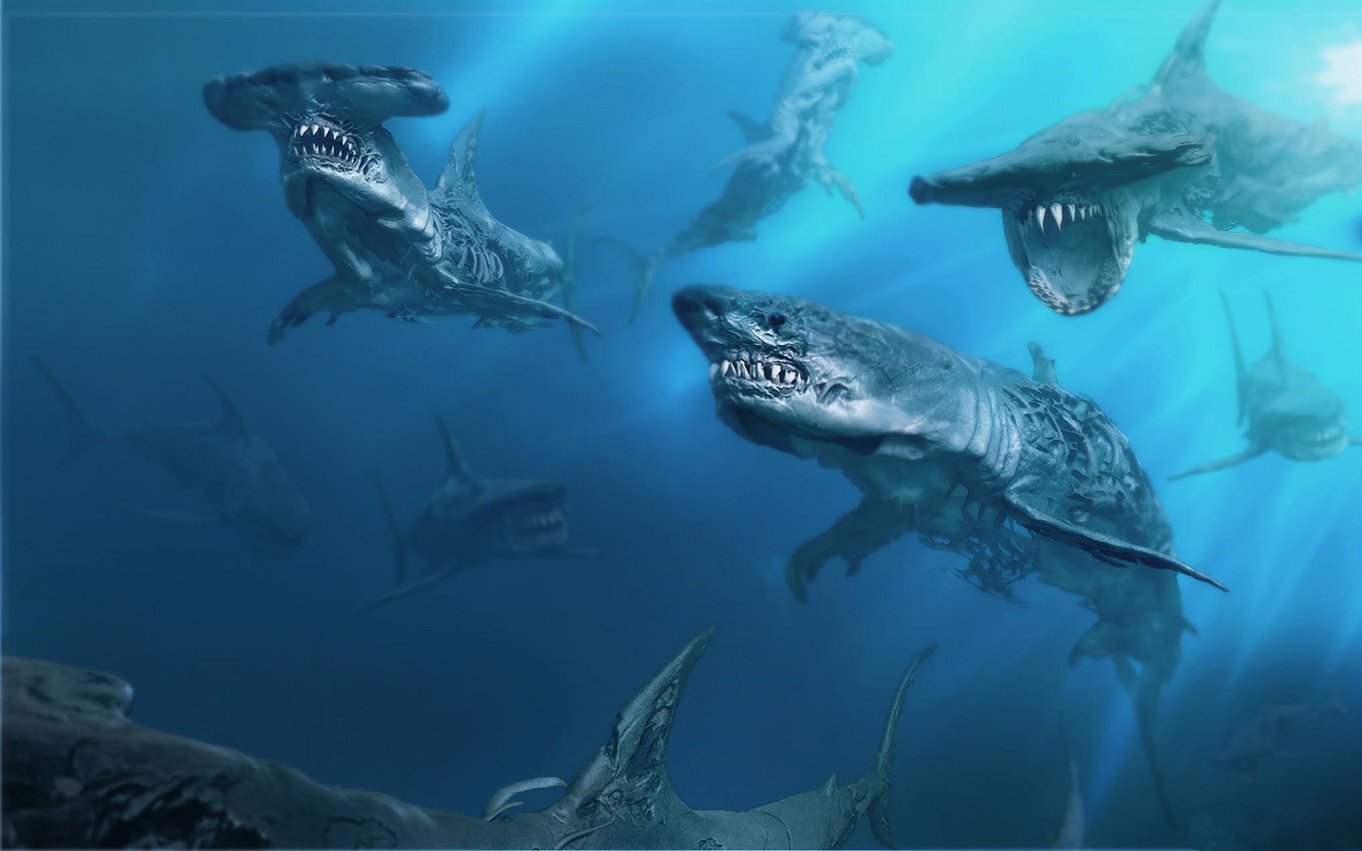 General 1920x1200 Pirates of the Caribbean: Dead Men Tell No Tales shark movies animals sea underwater artwork concept art ghost zombies Pirates of the Caribbean