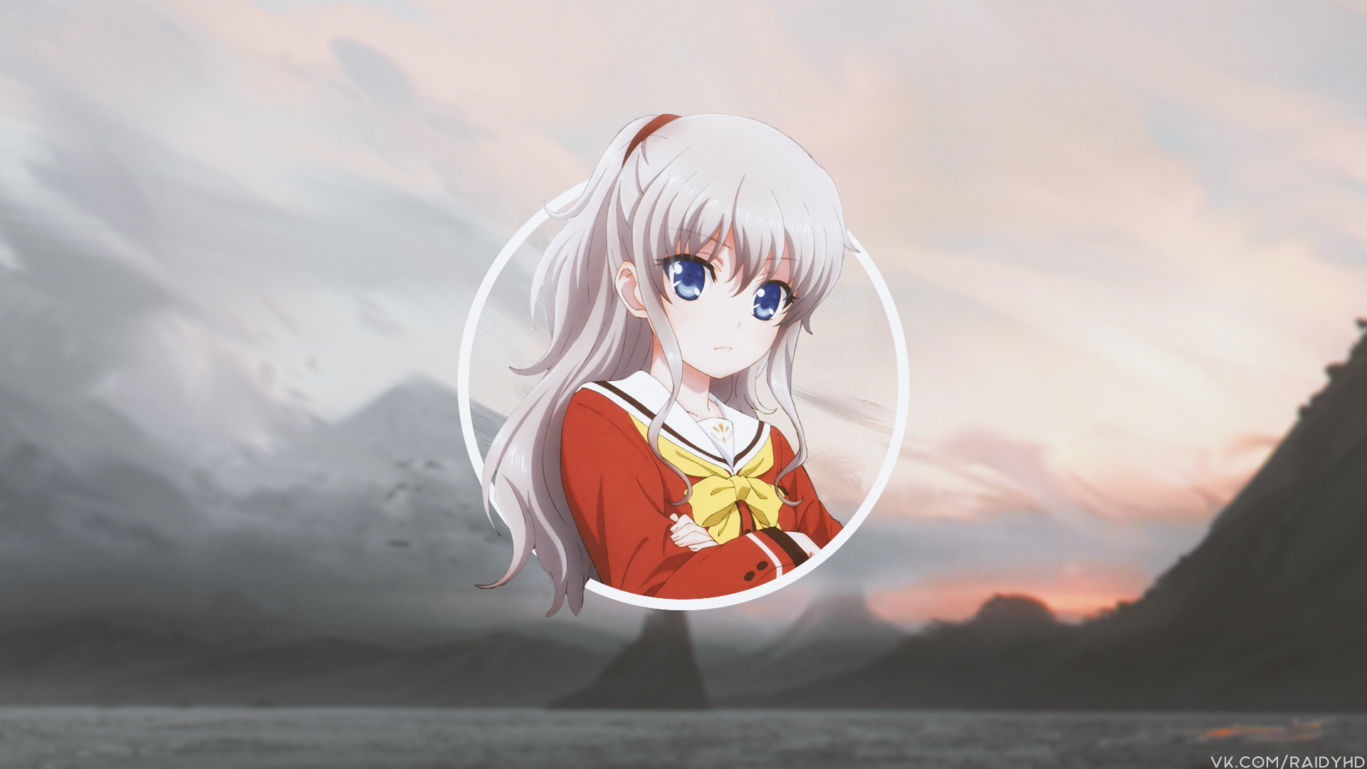 Anime 1920x1080 anime anime girls picture-in-picture watermarked Charlotte (anime)