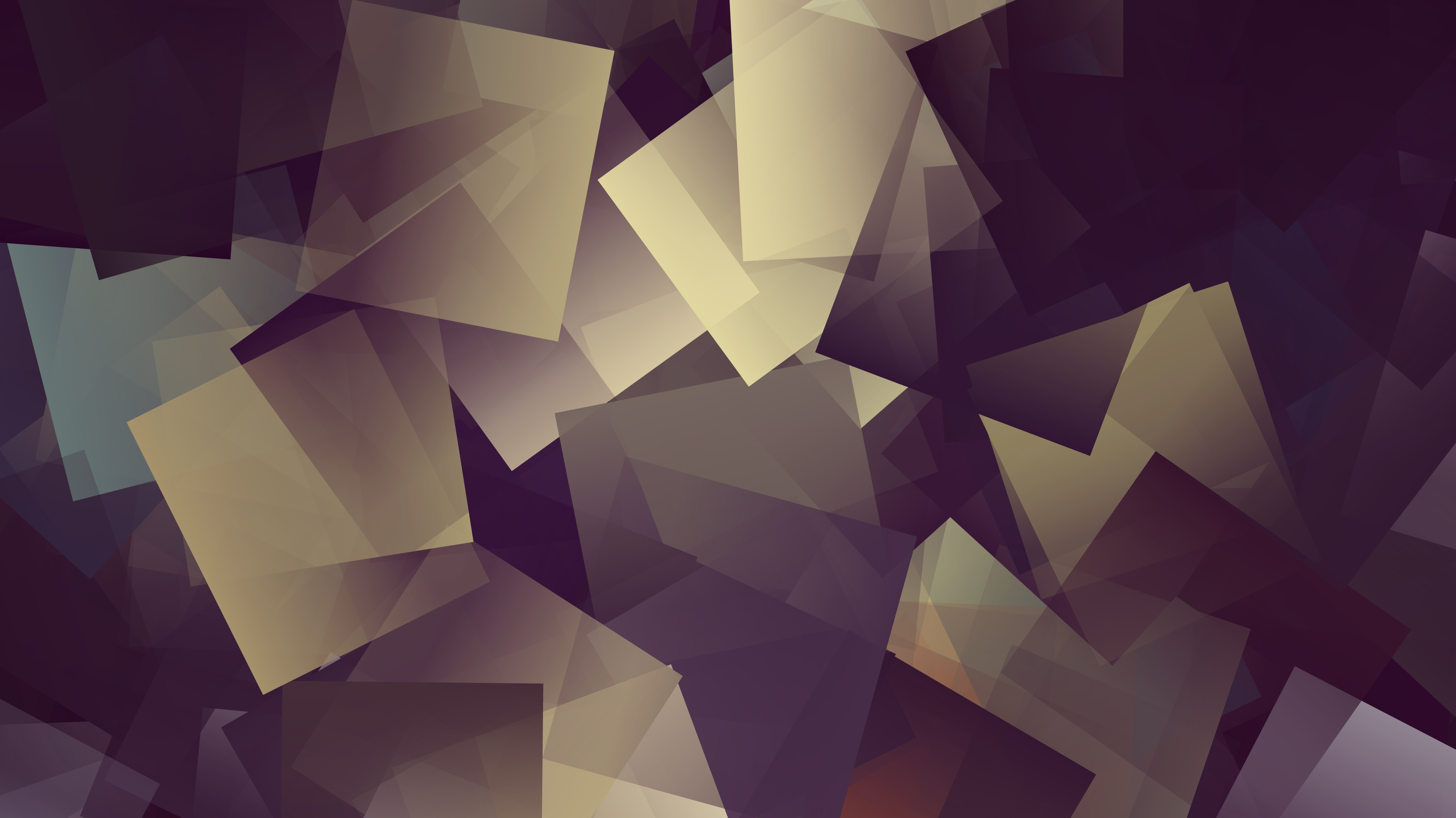 General 3840x2160 rave Linux cube square geometry gradient beige digital art