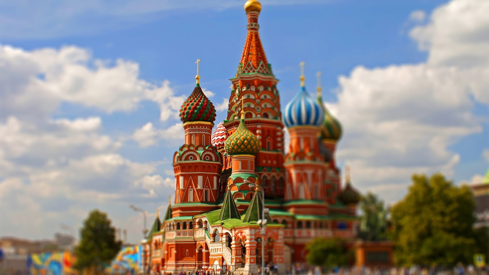 General 1920x1080 Saint Basil's Cathedral Russia architecture building tilt shift Moscow cathedral landmark