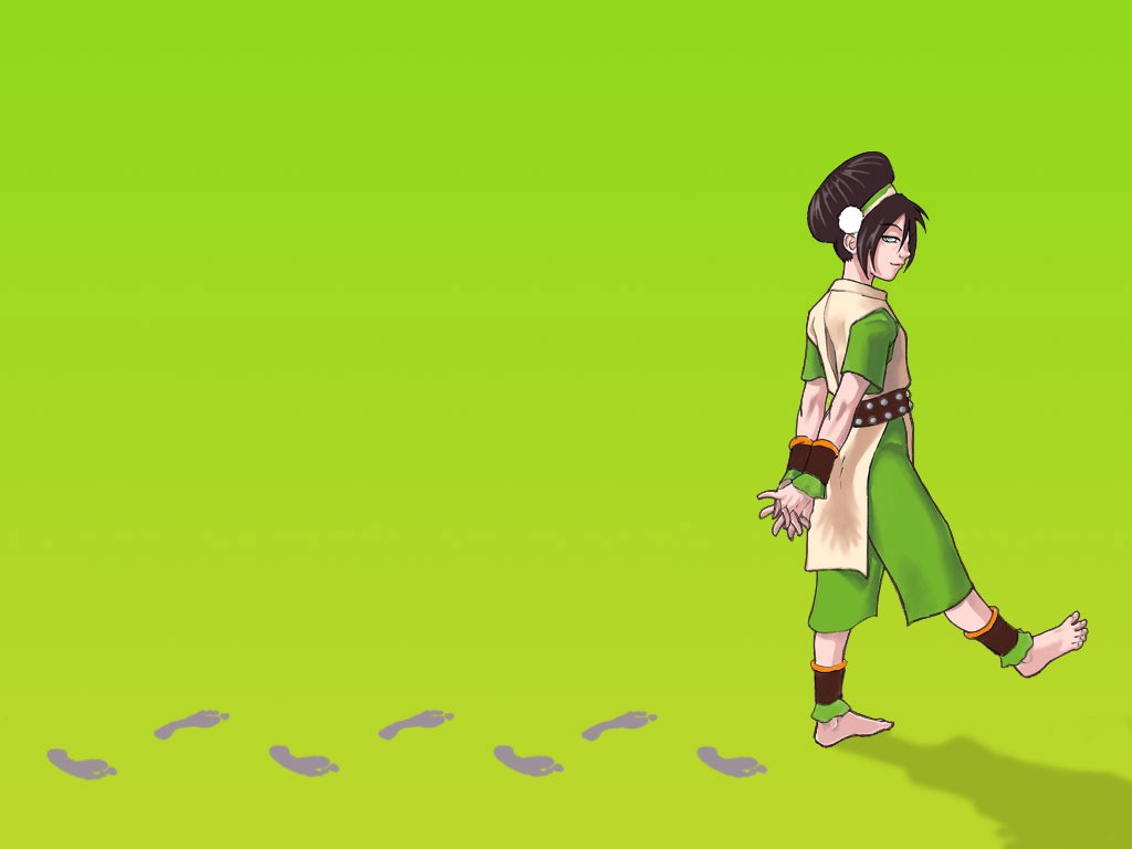 Anime 1024x768 anime Avatar: The Last Airbender green background footprints barefoot