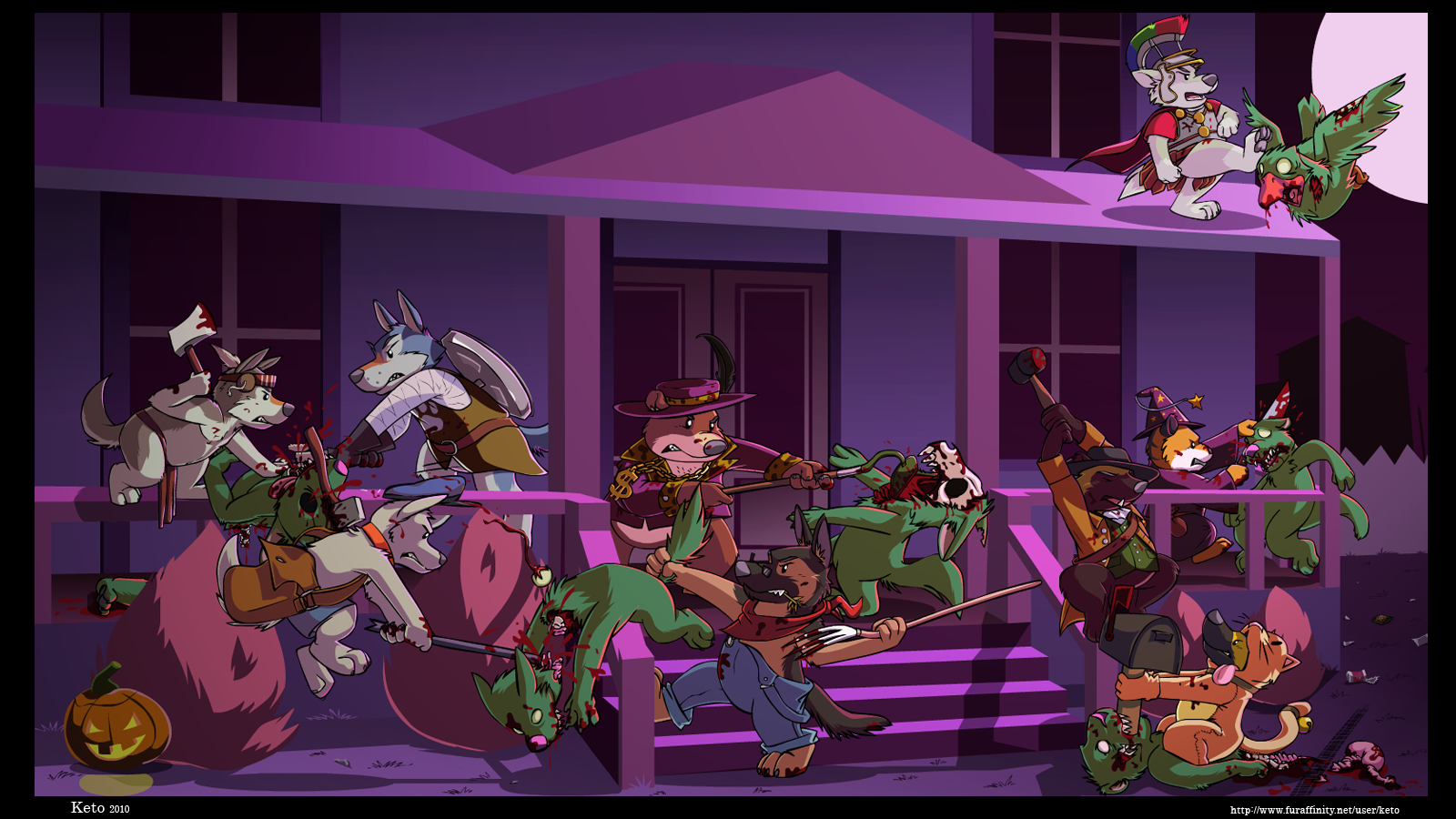 General 1600x900 furry Anthro zombies