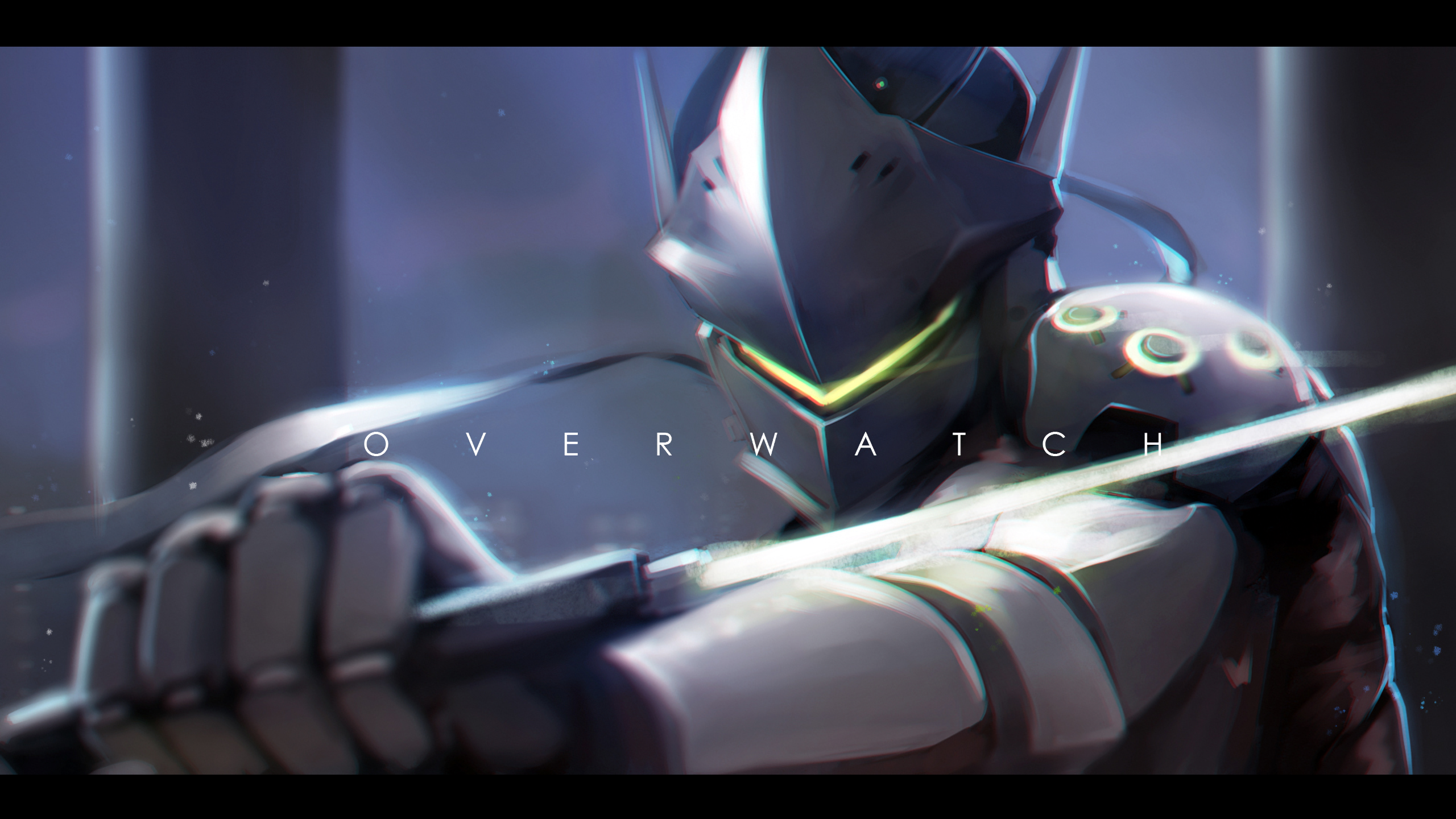 General 2560x1440 video games Genji (Overwatch) PC gaming video game characters