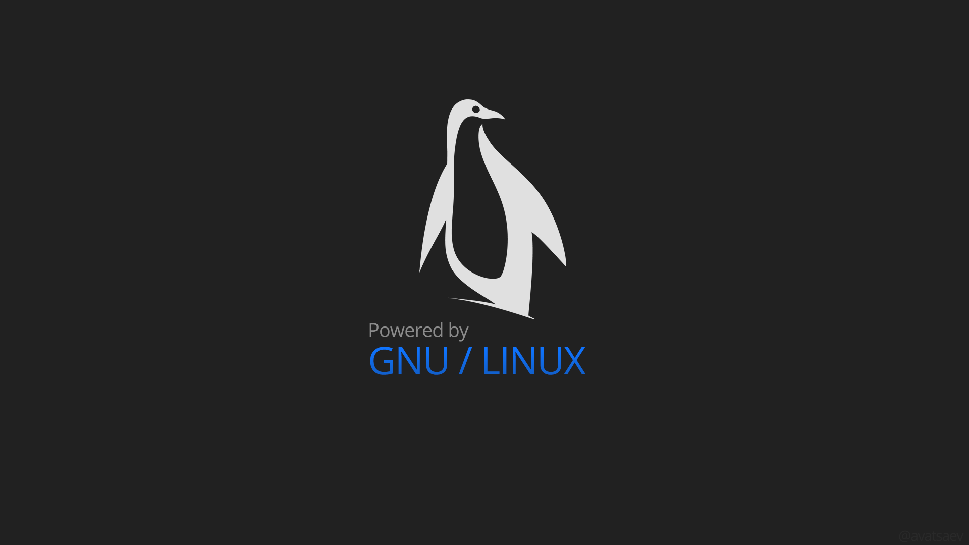 General 1920x1080 Linux GNU minimalism operating system black background simple background logo