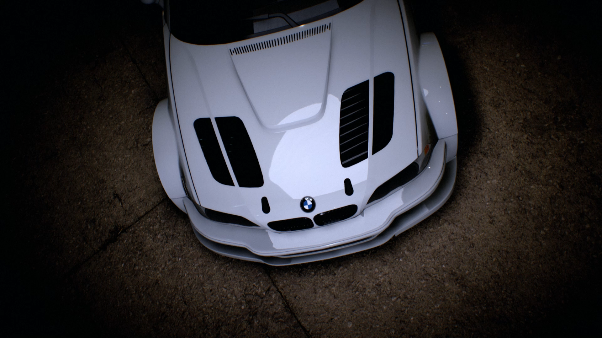 General 1920x1080 white Need for Speed BMW BMW E46 BMW 3 Series top view car bodykit video games