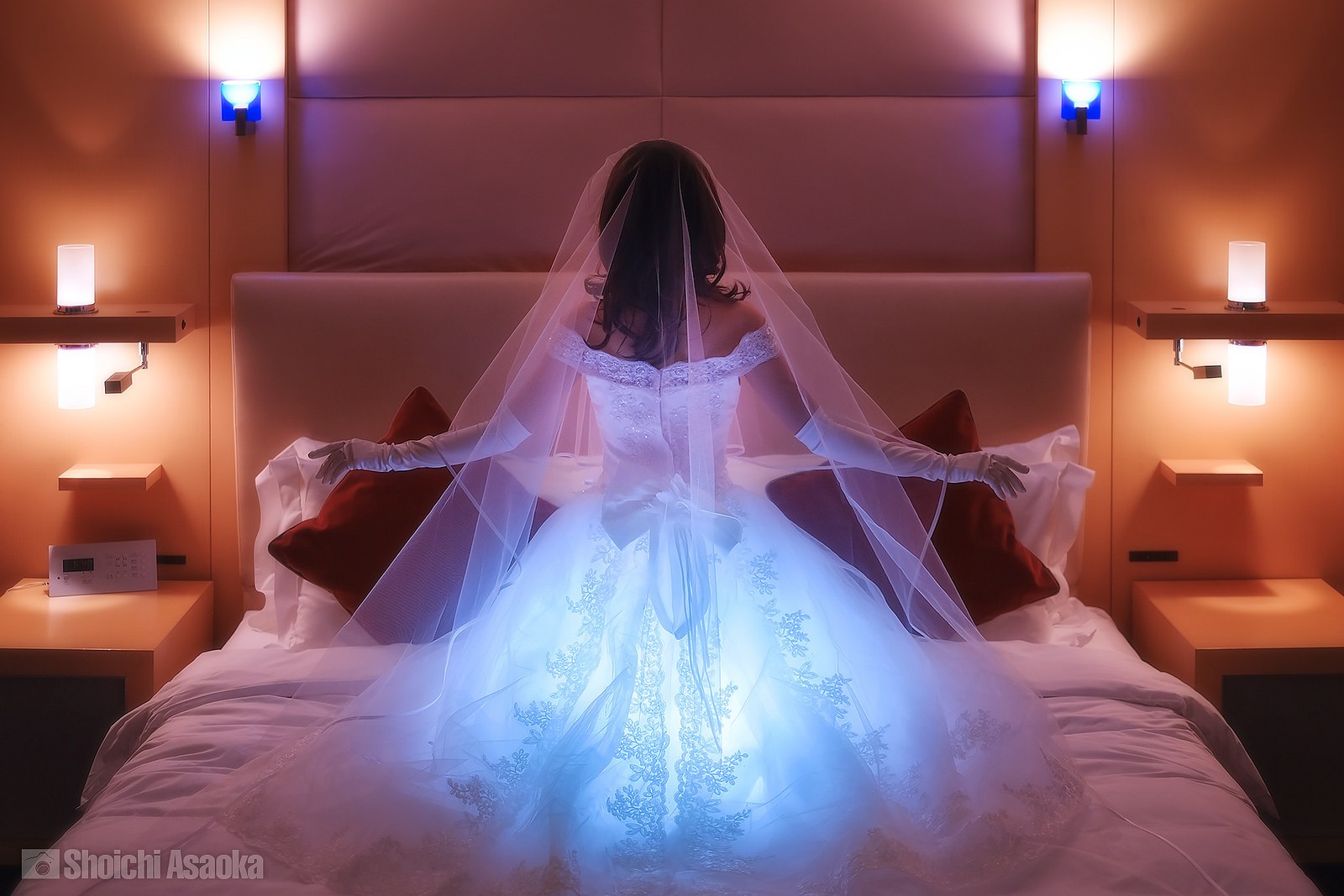 People 1600x1067 brides wedding dress room interior glowing Shoichi Asaoka women