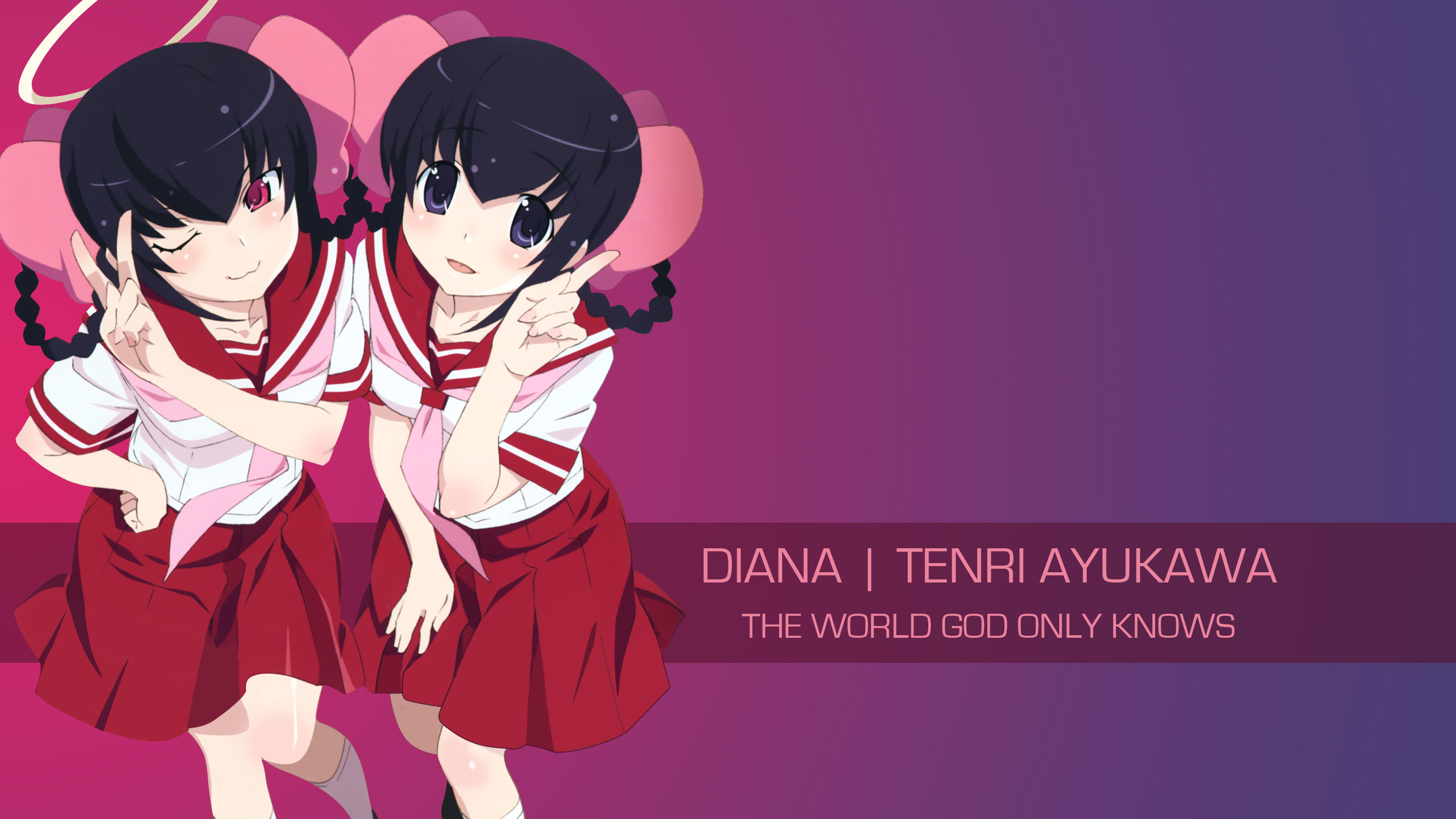 Anime 3840x2160 The World God Only Knows anime girls school uniform