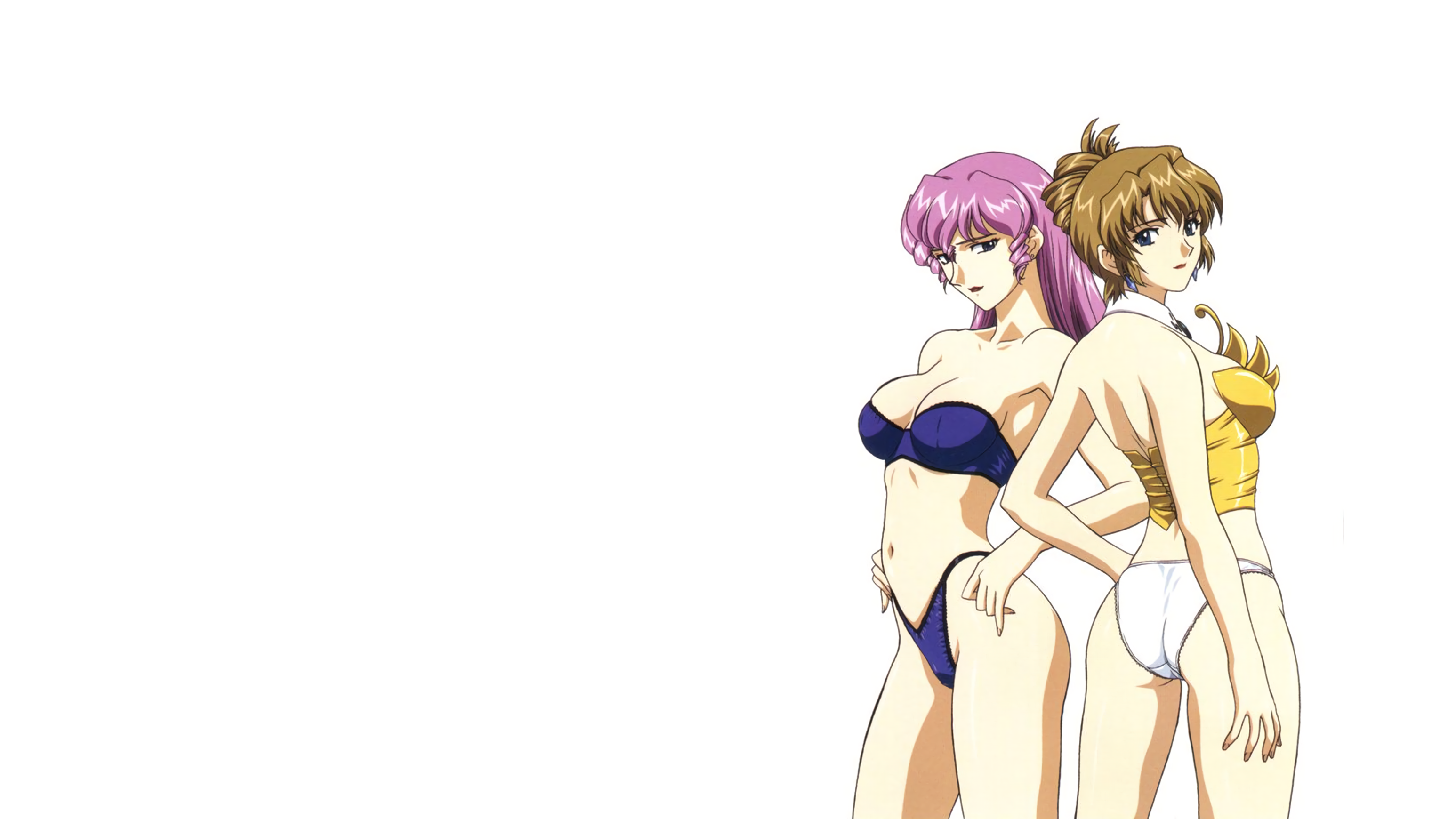 Anime 3093x1740 Agent Aika white background swimwear ass simple background anime girls