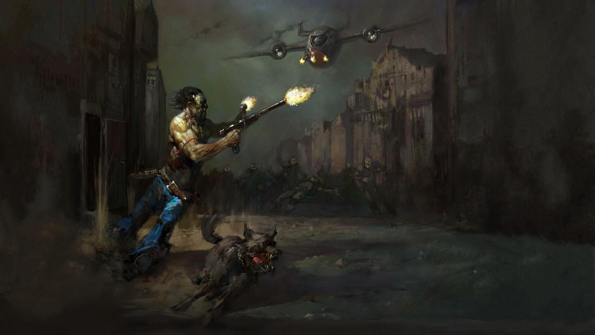 General 1920x1080 Fallout 2 post apocalypse Justin Sweet Loading screen artwork video game art
