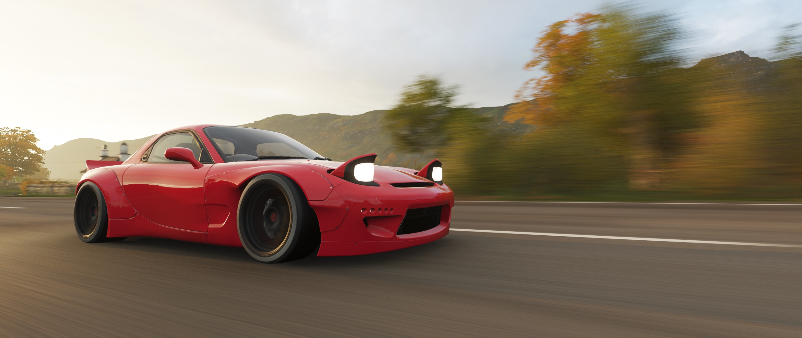 General 2560x1080 Forza Horizon 4 car video games red cars vehicle screen shot