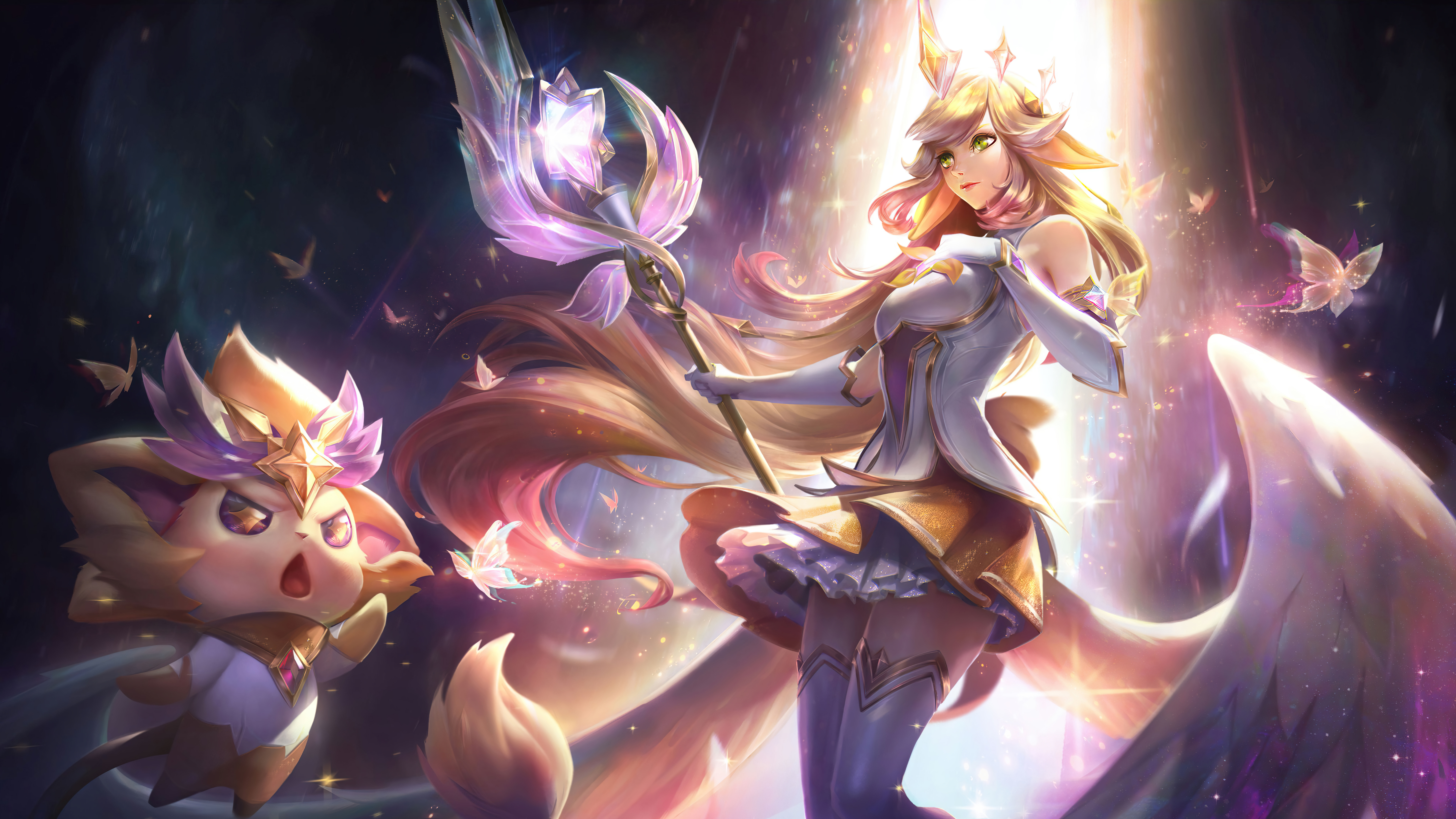 General 7680x4320 Star Guardian Soraka (League of Legends) League of Legends Riot Games Support (League Of Legends) supporters stars 4K GZG Prestige Edition (League of Legends) Star Guardian (League of Legends) video games video game characters
