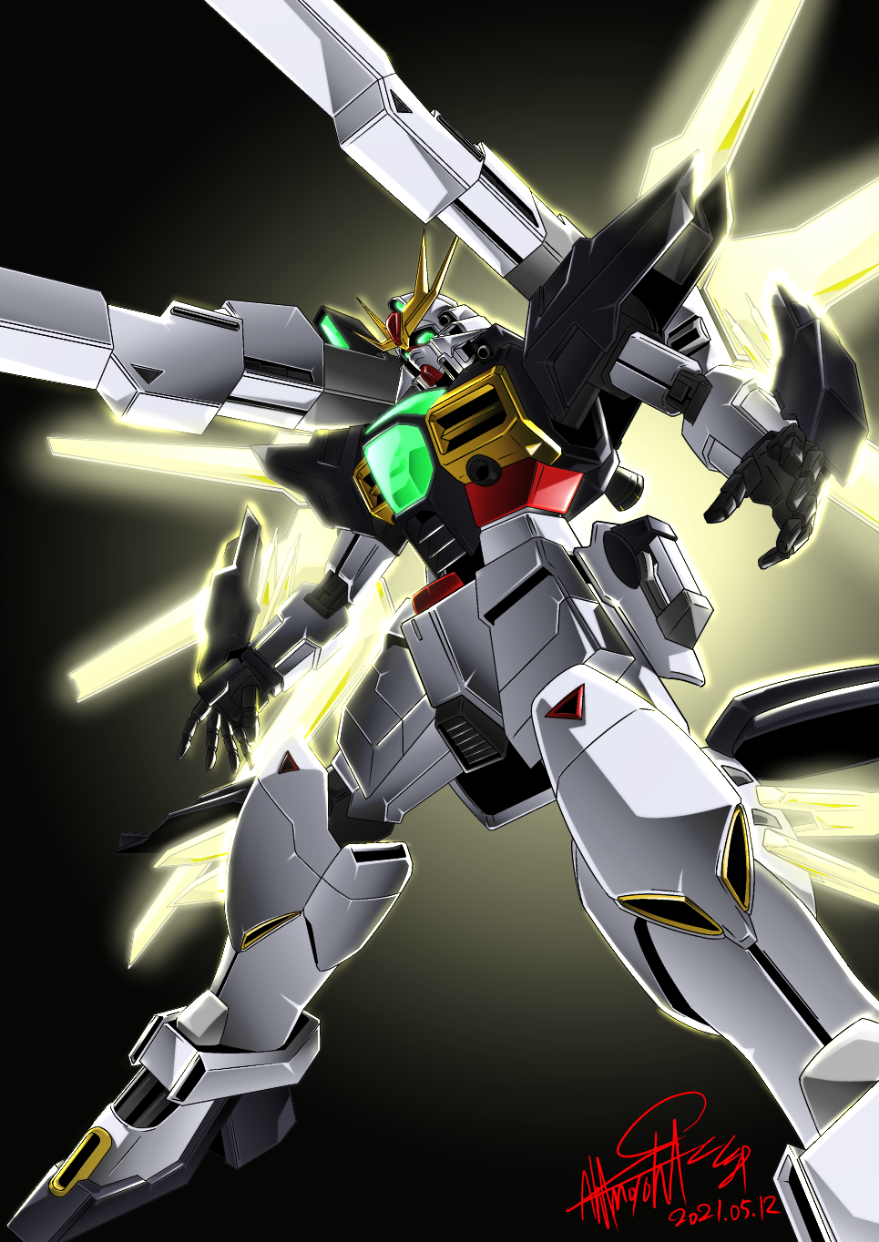 Anime 965x1364 Gundam Double X After War Gundam X anime mechs Super Robot Taisen artwork digital art fan art Gundam