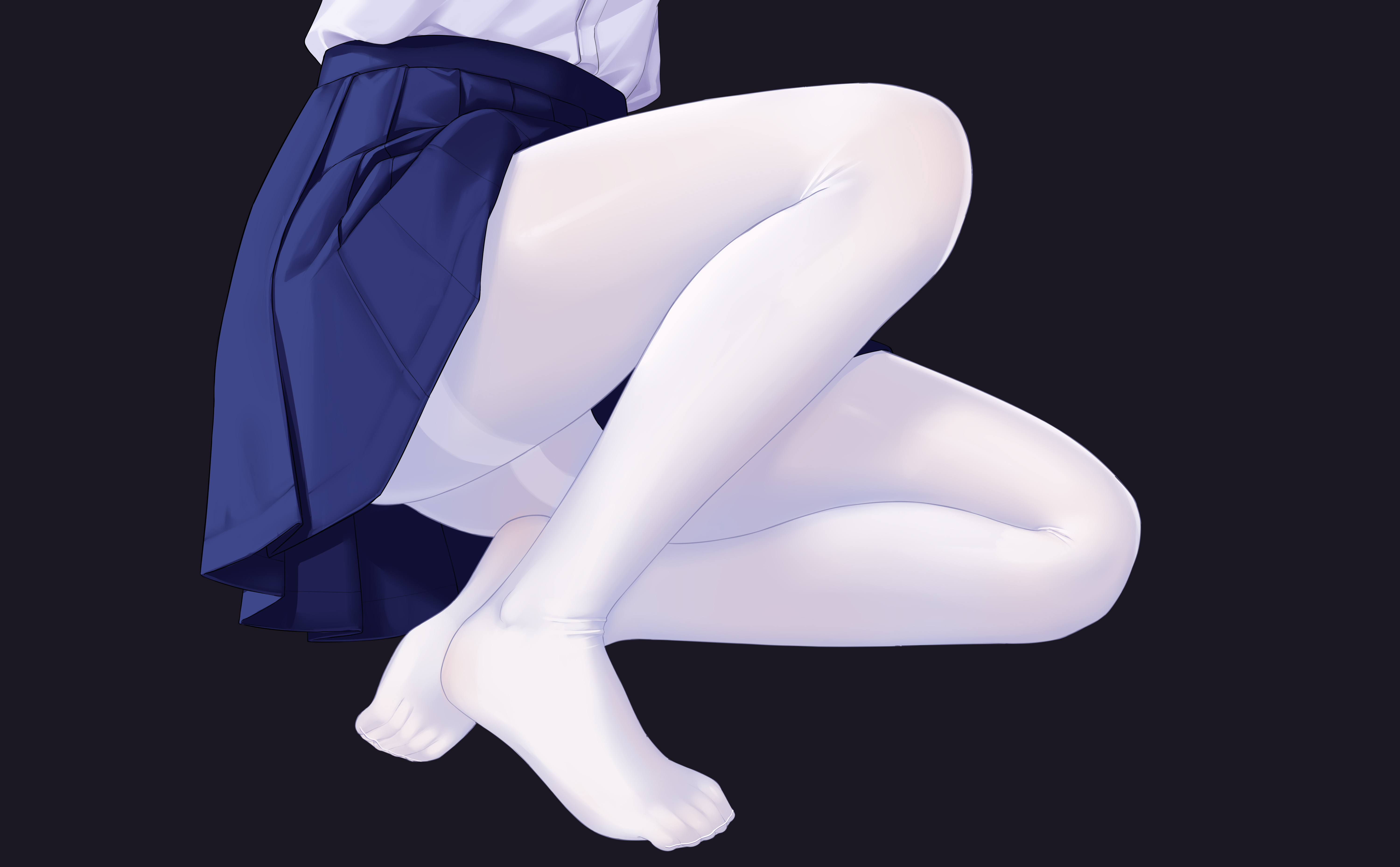 Anime 6000x3716 anime anime girls digital art artwork 2D portrait white pantyhose pantyhose skirt Allenes