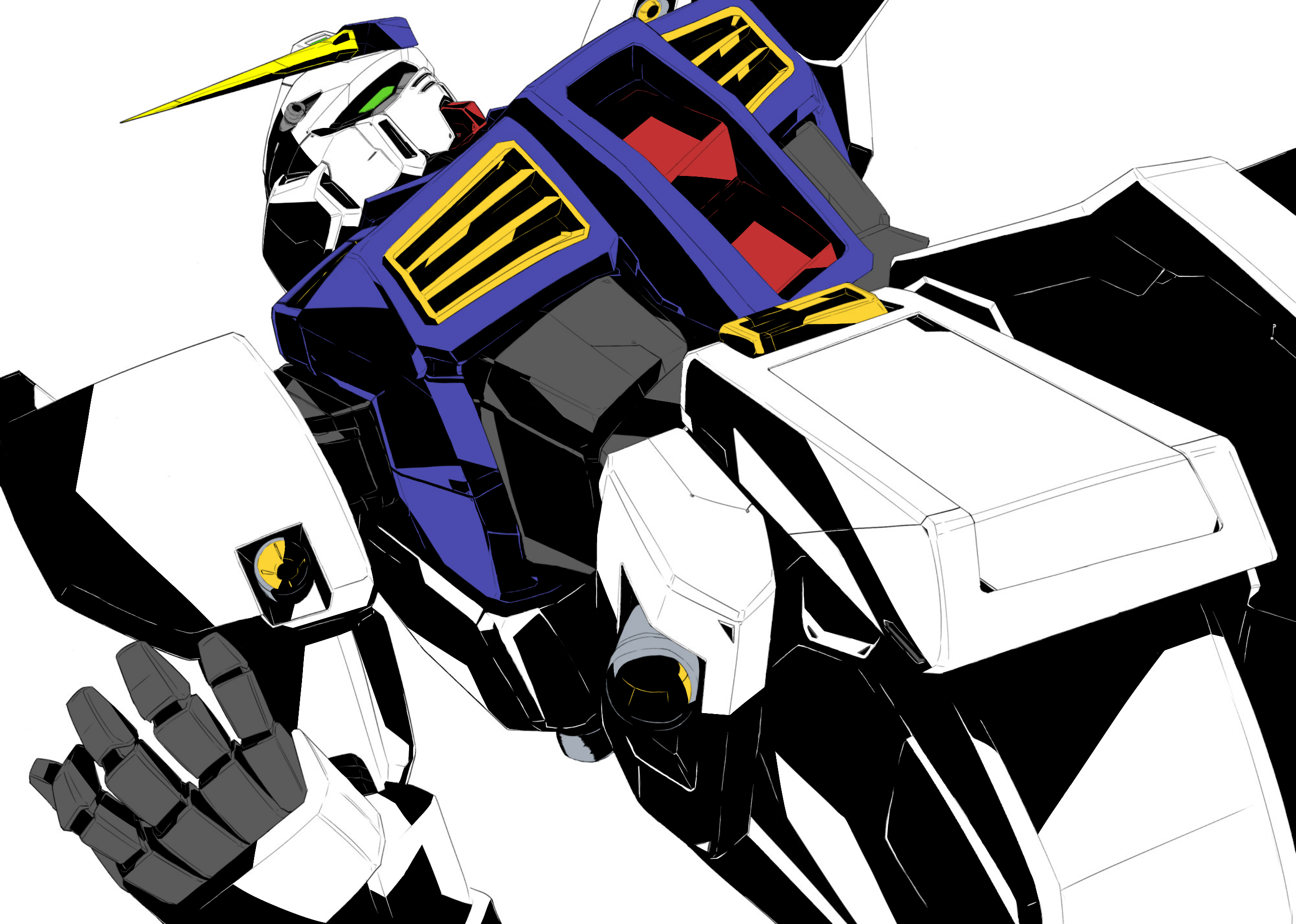 Anime 2785x1985 NT-1 Alex Mobile Suit Gundam 0080: War in the Pocket artwork digital art mechs Super Robot Taisen Gundam anime