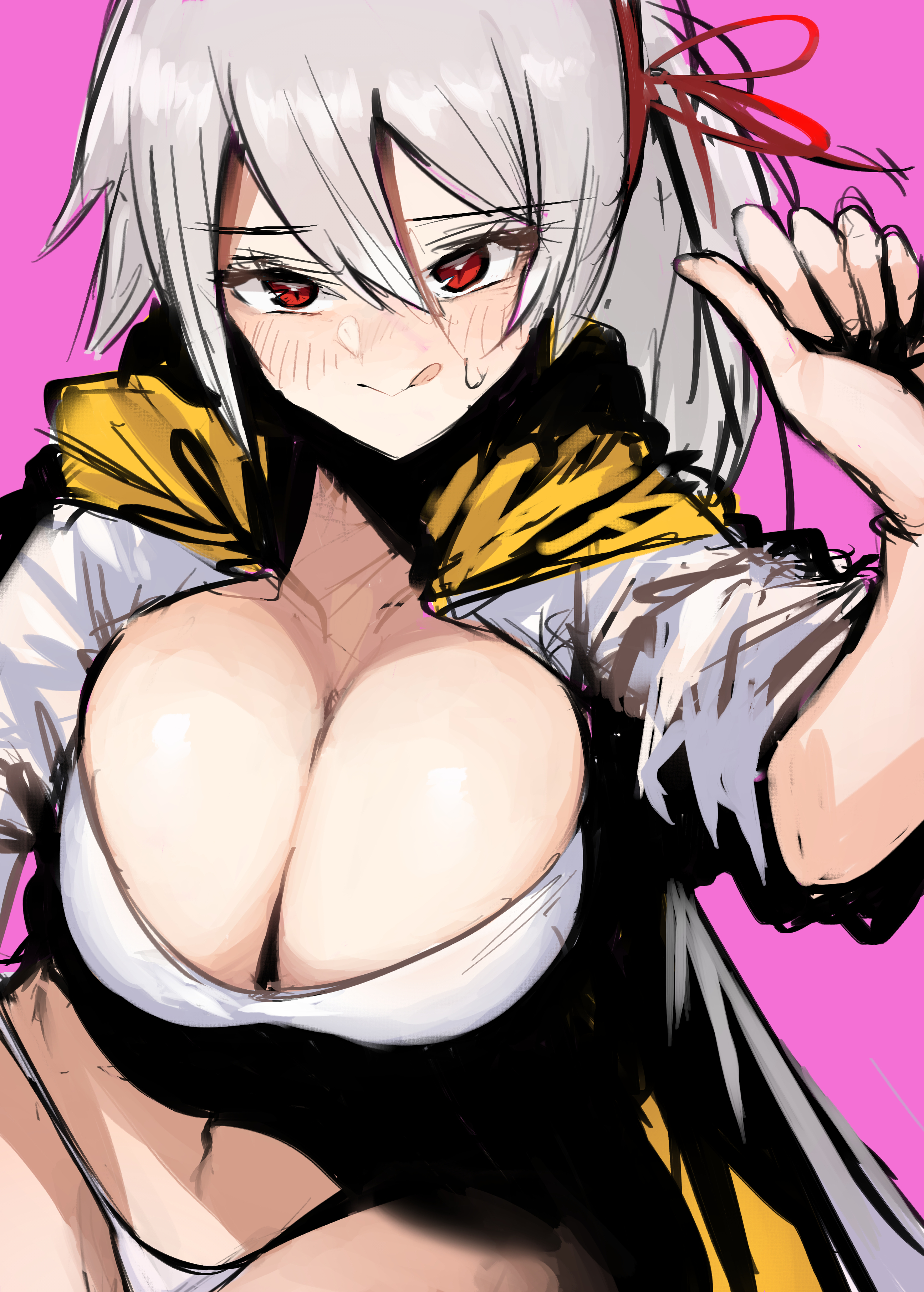 Anime 2591x3624 Nichigeckoh anime anime girls huge breasts
