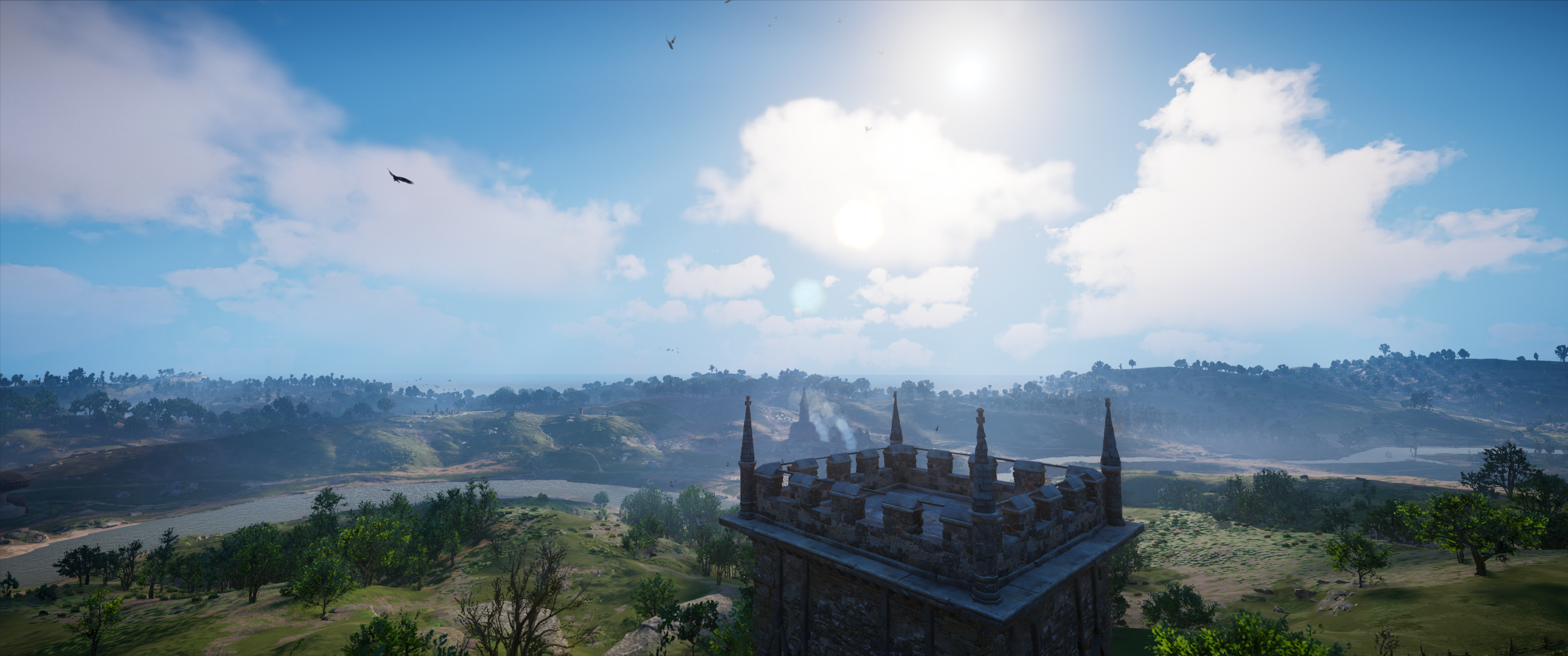 General 3440x1440 Assassin's Creed: Valhalla landscape sky mountains PC gaming