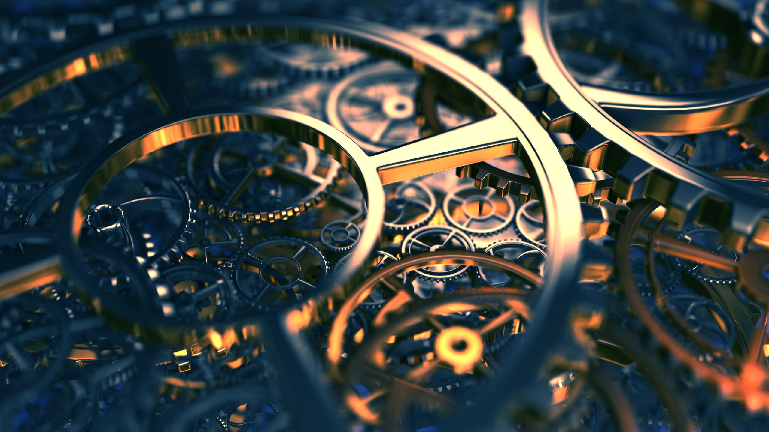 General 2560x1440 gears mechanics clockwork digital art