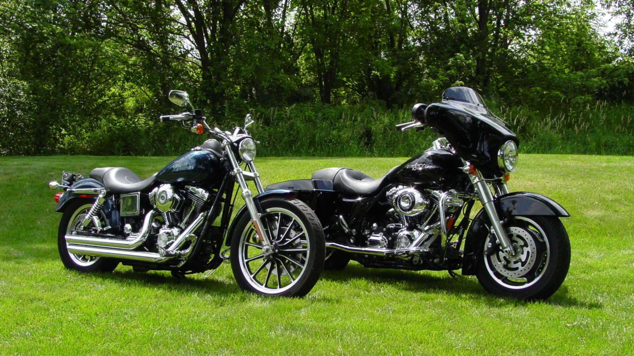 General 2048x1152 motorcycle Harley-Davidson vehicle black motorcycles American motorcycles