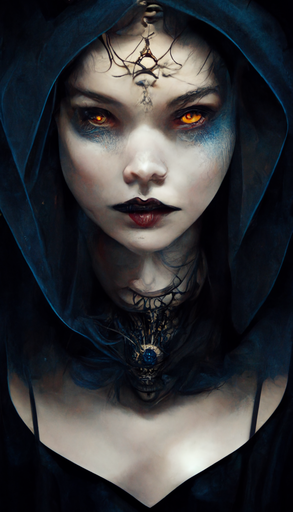 General 1024x1792 witch dark fantasy character design  digital art women evil princess fantasy girl fantasy art AI art