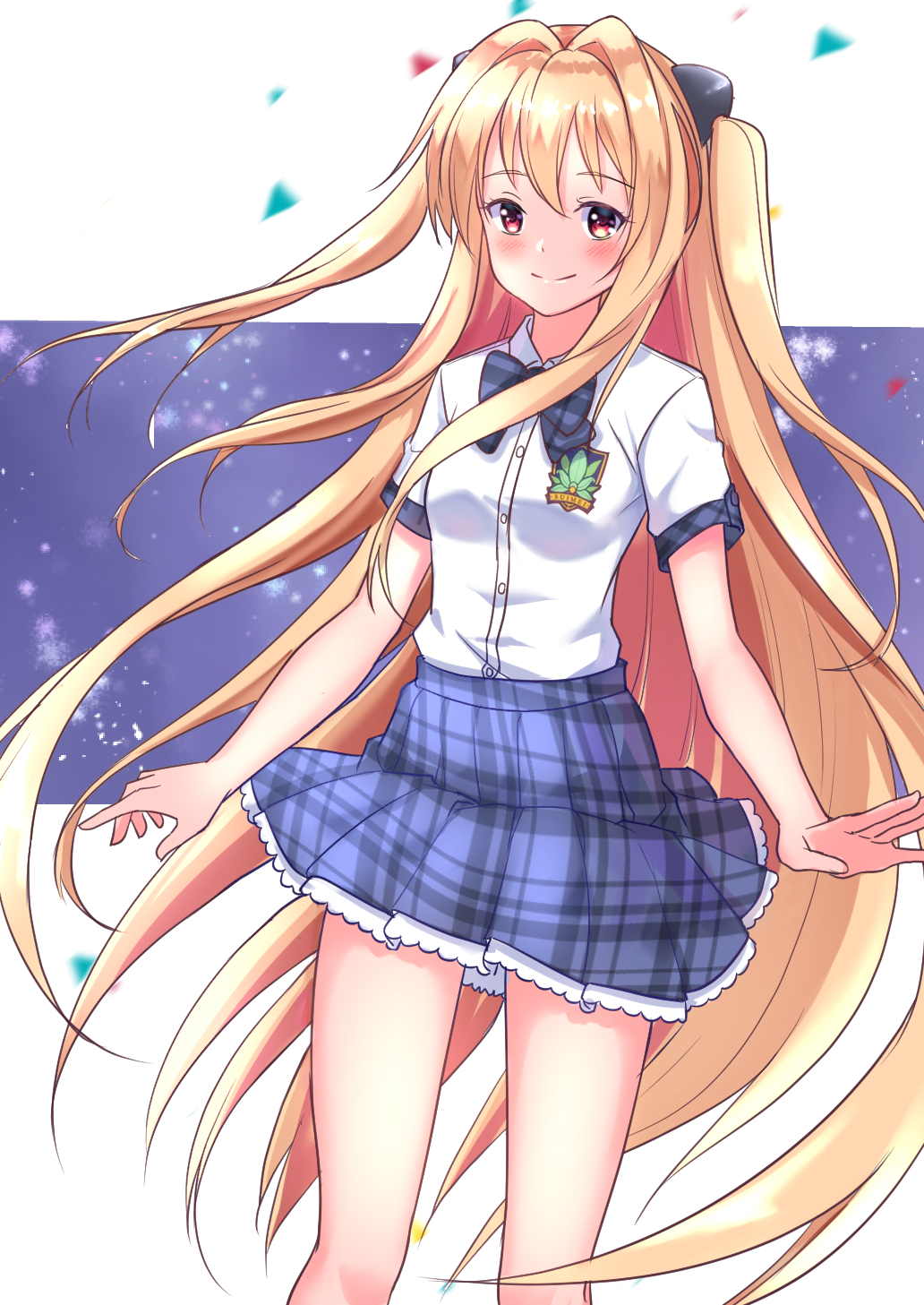 Anime 1032x1457 anime anime girls To Love-ru Golden Darkness long hair blonde artwork digital art fan art