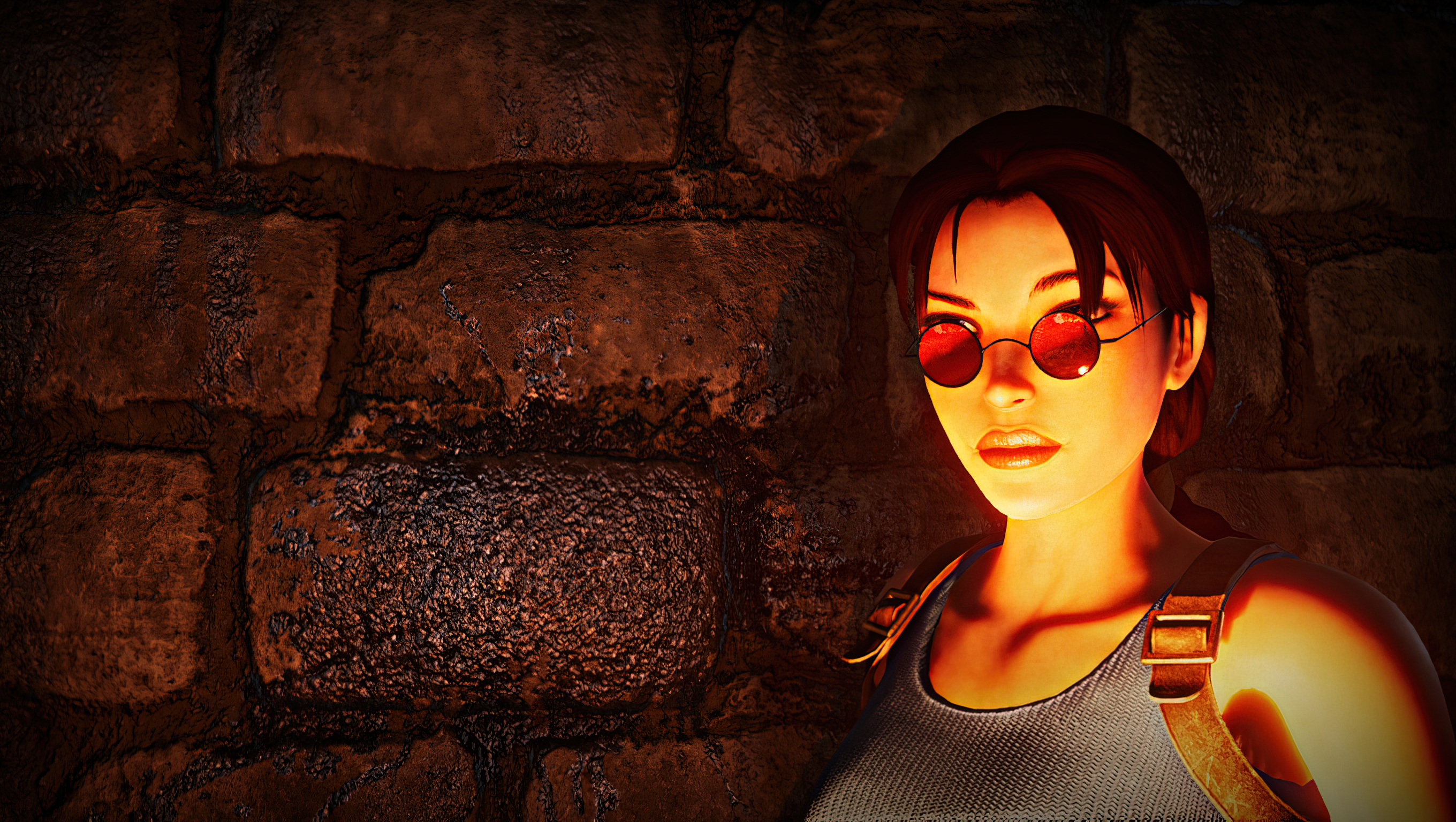 General 2720x1536 Tomb Raider Tomb Raider II: Starring Lara Croft red video game girls women with glasses Lara Croft (Tomb Raider) video game characters video games PC gaming