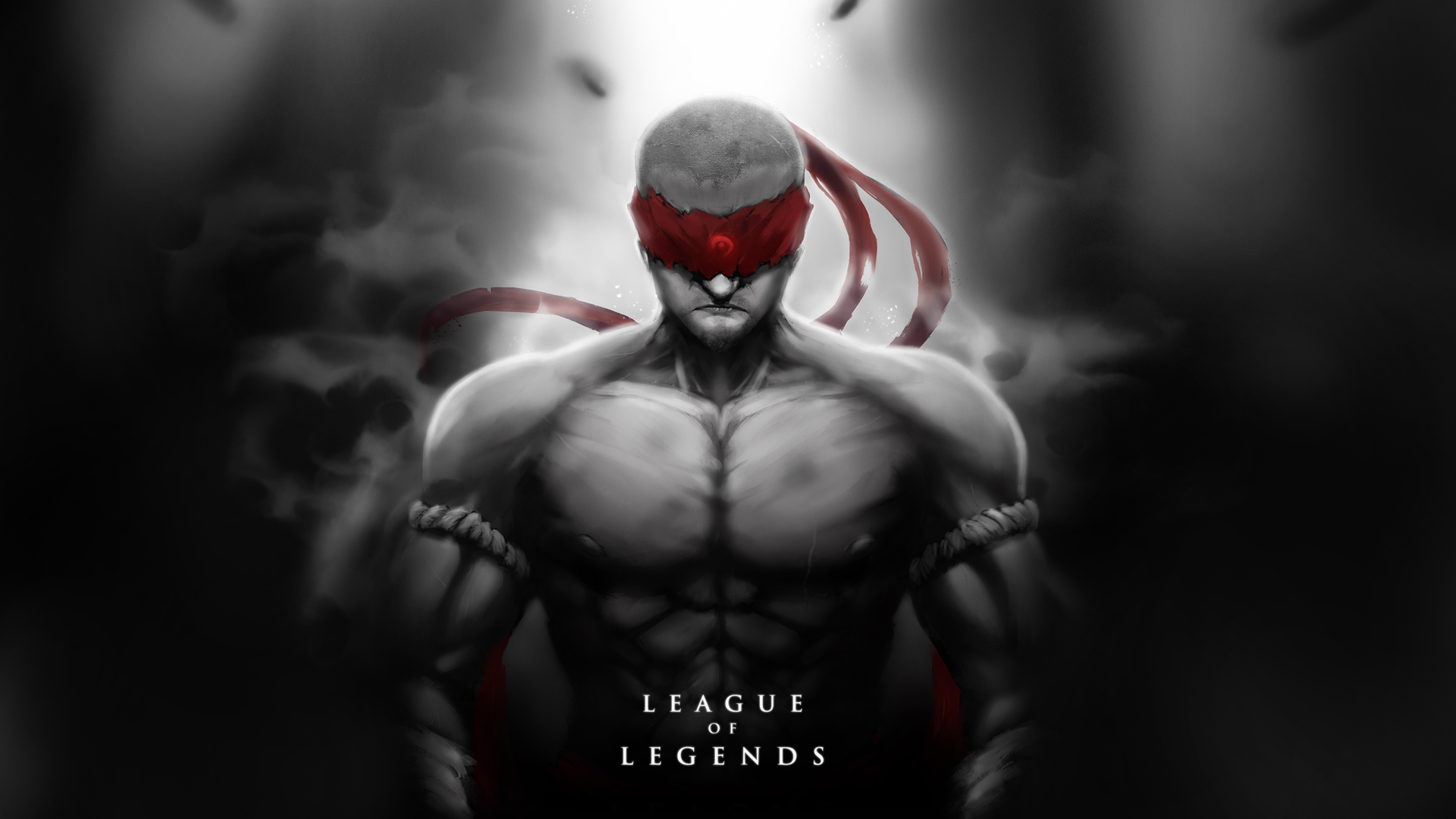 General 1920x1080 League of Legends Lee Sin (League of Legends) shirtless video game man selective coloring PC gaming