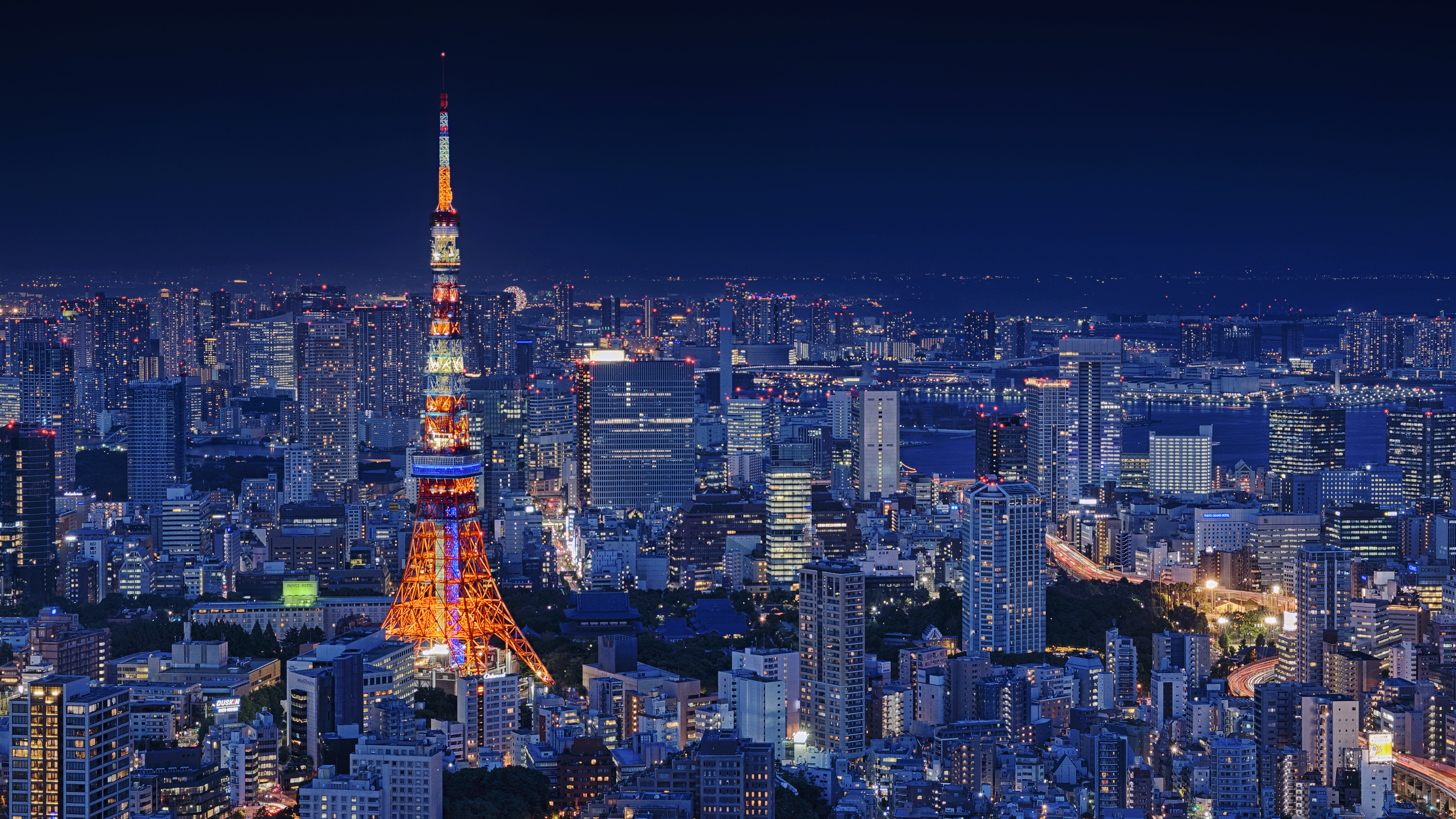 General 4096x2304 city Tokyo Tokyo Tower cityscape nightscape landmark Japan Asia