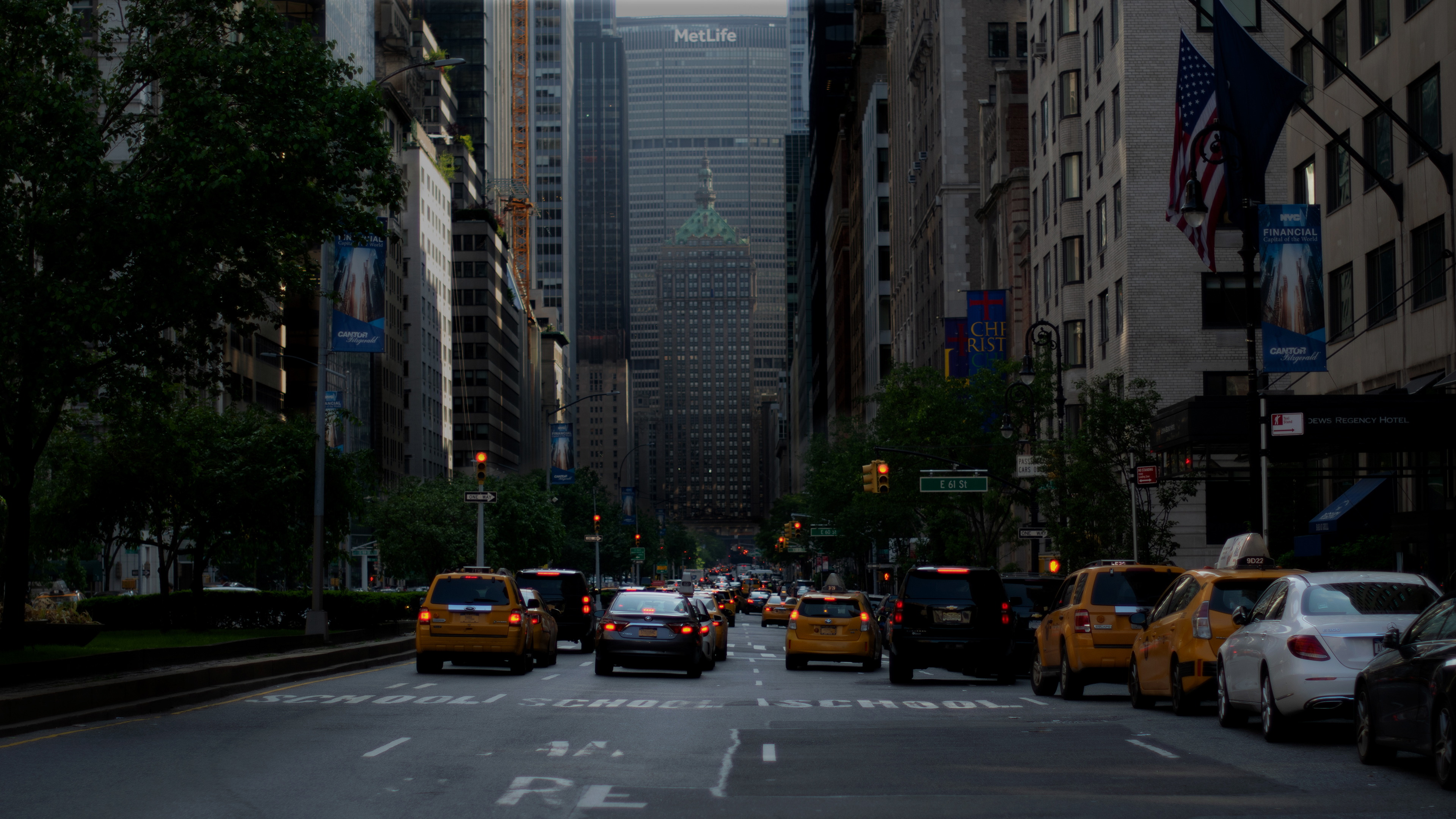 General 3840x2160 New York City street traffic taxi car city Manhattan urban Kyle Larivee