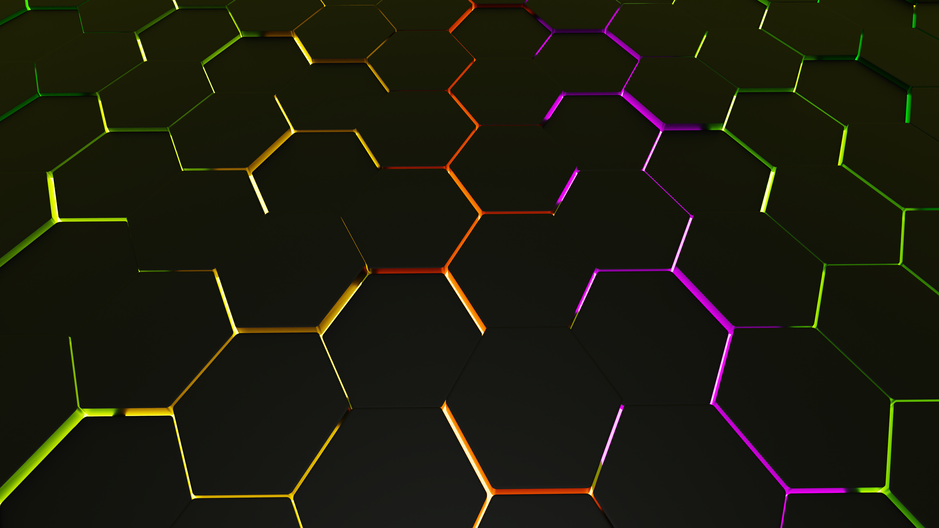 General 3840x2160 hexagon abstract 3D Abstract