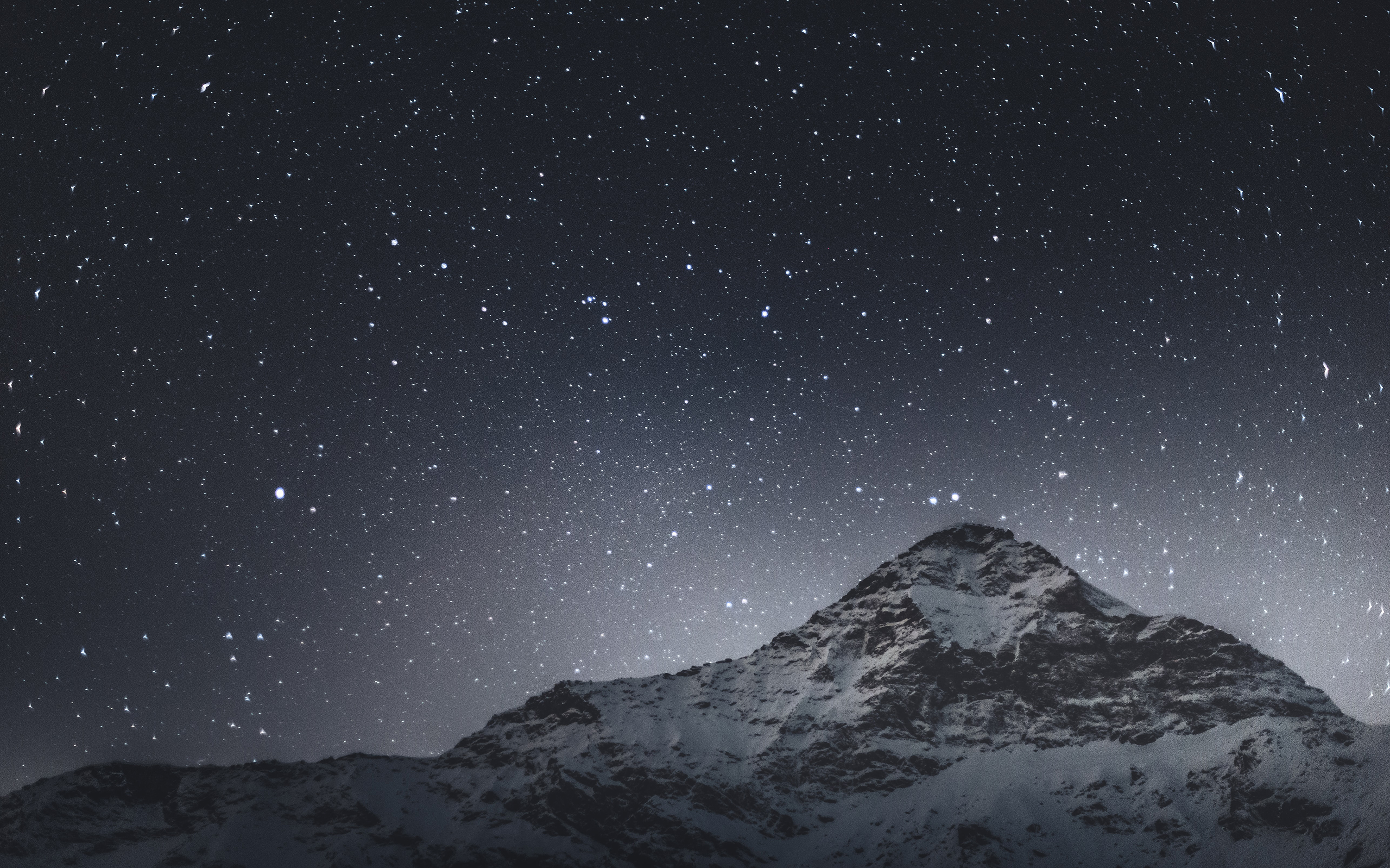 General 3000x1875 landscape mountains snow stars starry night nature