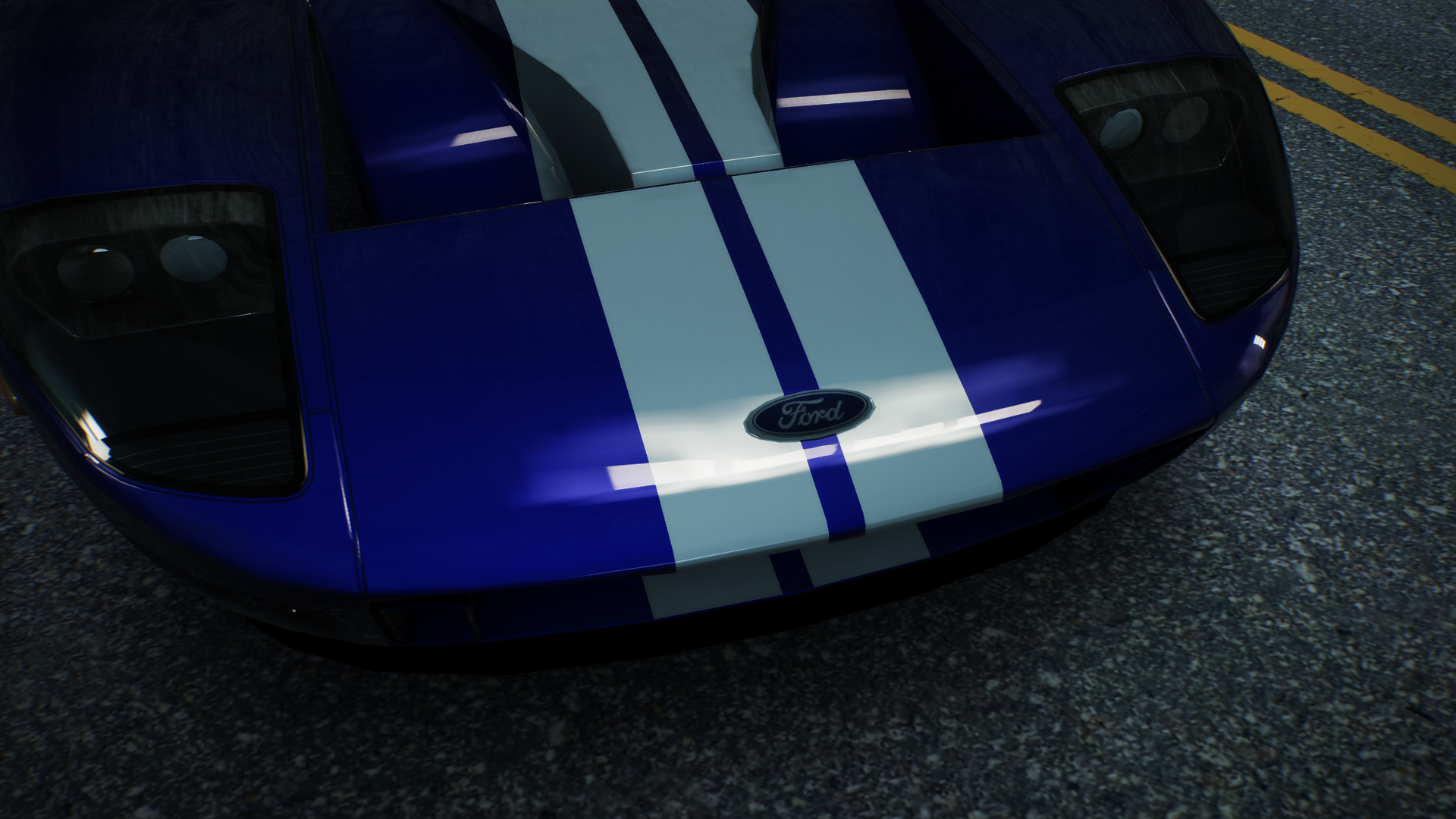 General 1920x1080 Need for Speed: Hot Pursuit Ford GT video games screen shot Ford car vehicle blue cars Ford GT mk I