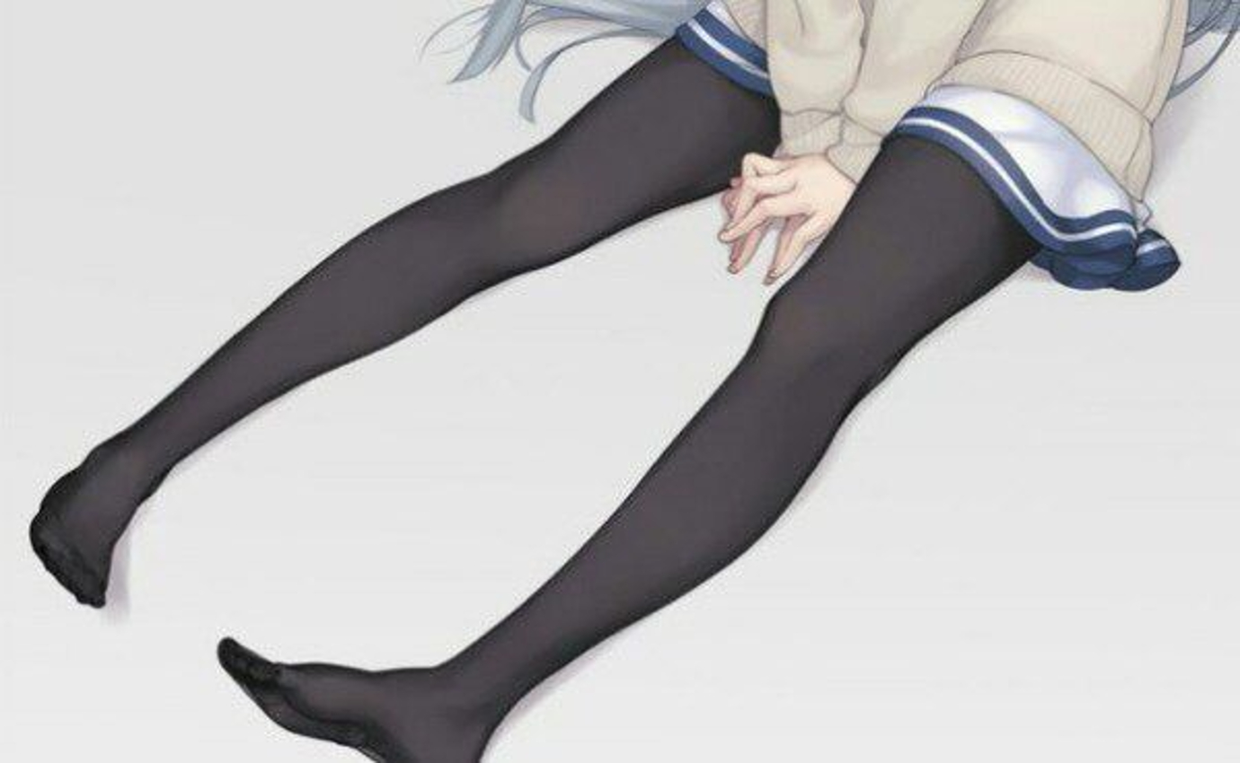 Anime 1380x850 anime anime girls original characters legs pantyhose