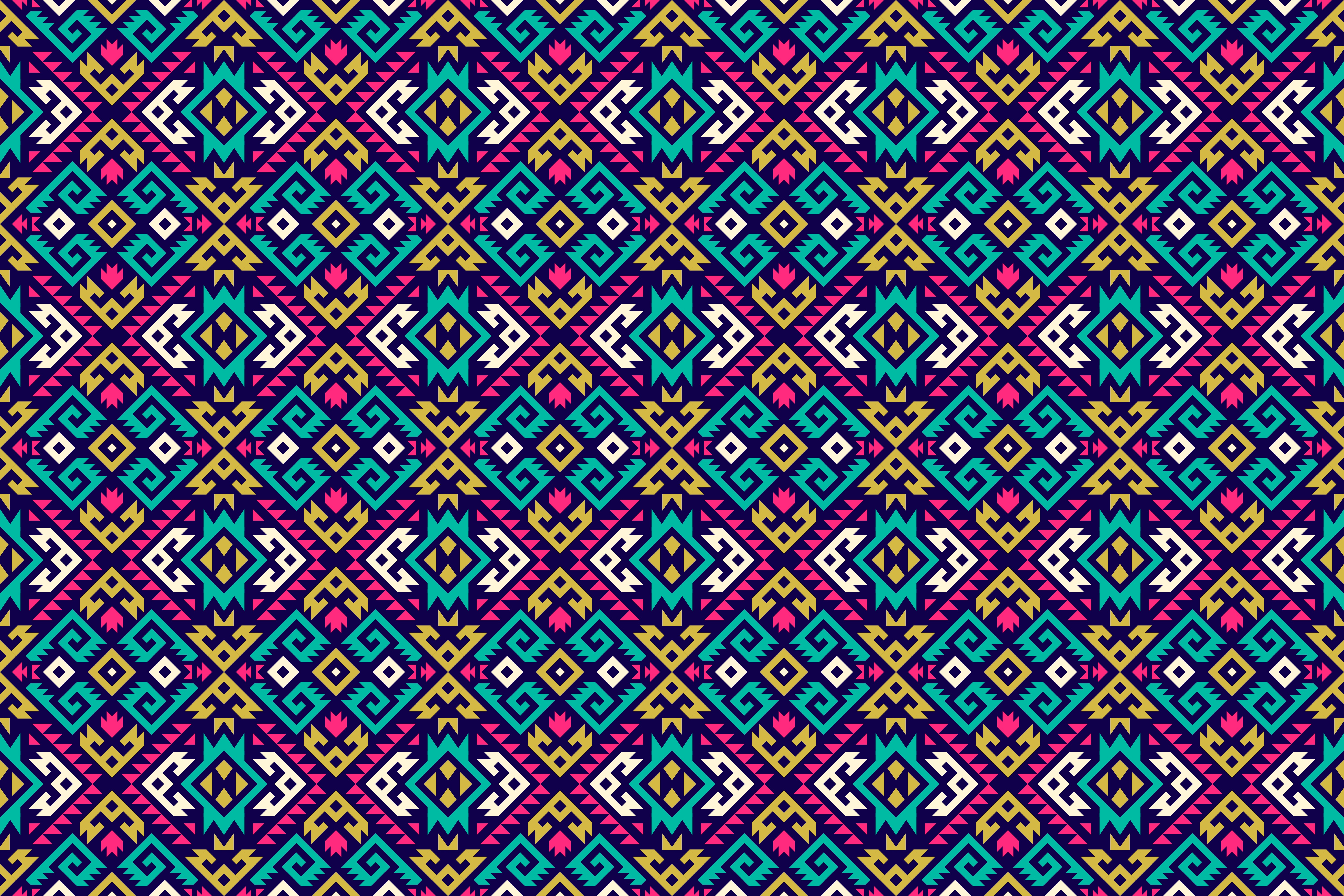 General 6000x4000 pattern abstract colorful mosaic tribal  vector artwork digital art